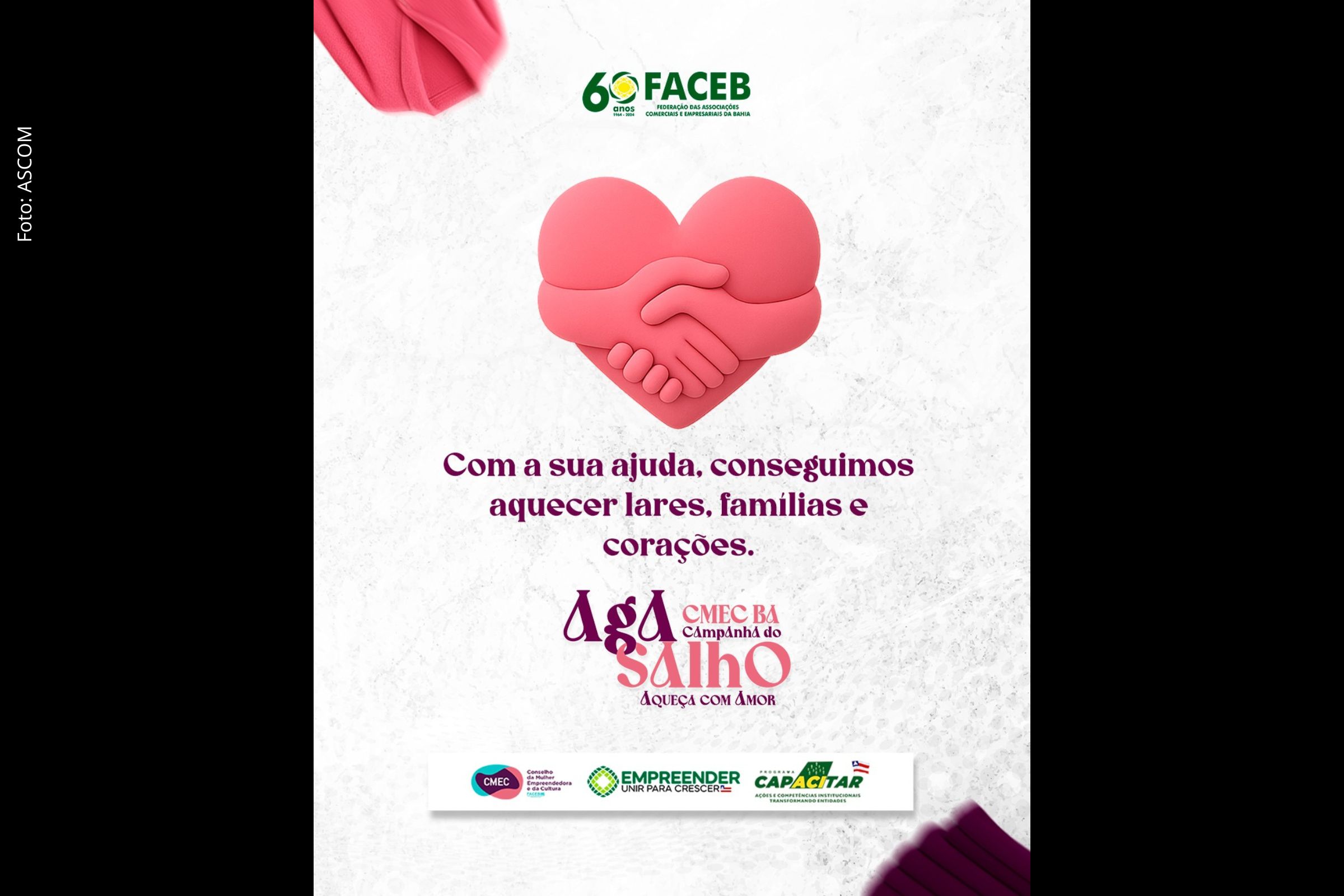 Ação mobiliza associações comerciais em diversos municípios para arrecadar roupas de frio durante o inverno.