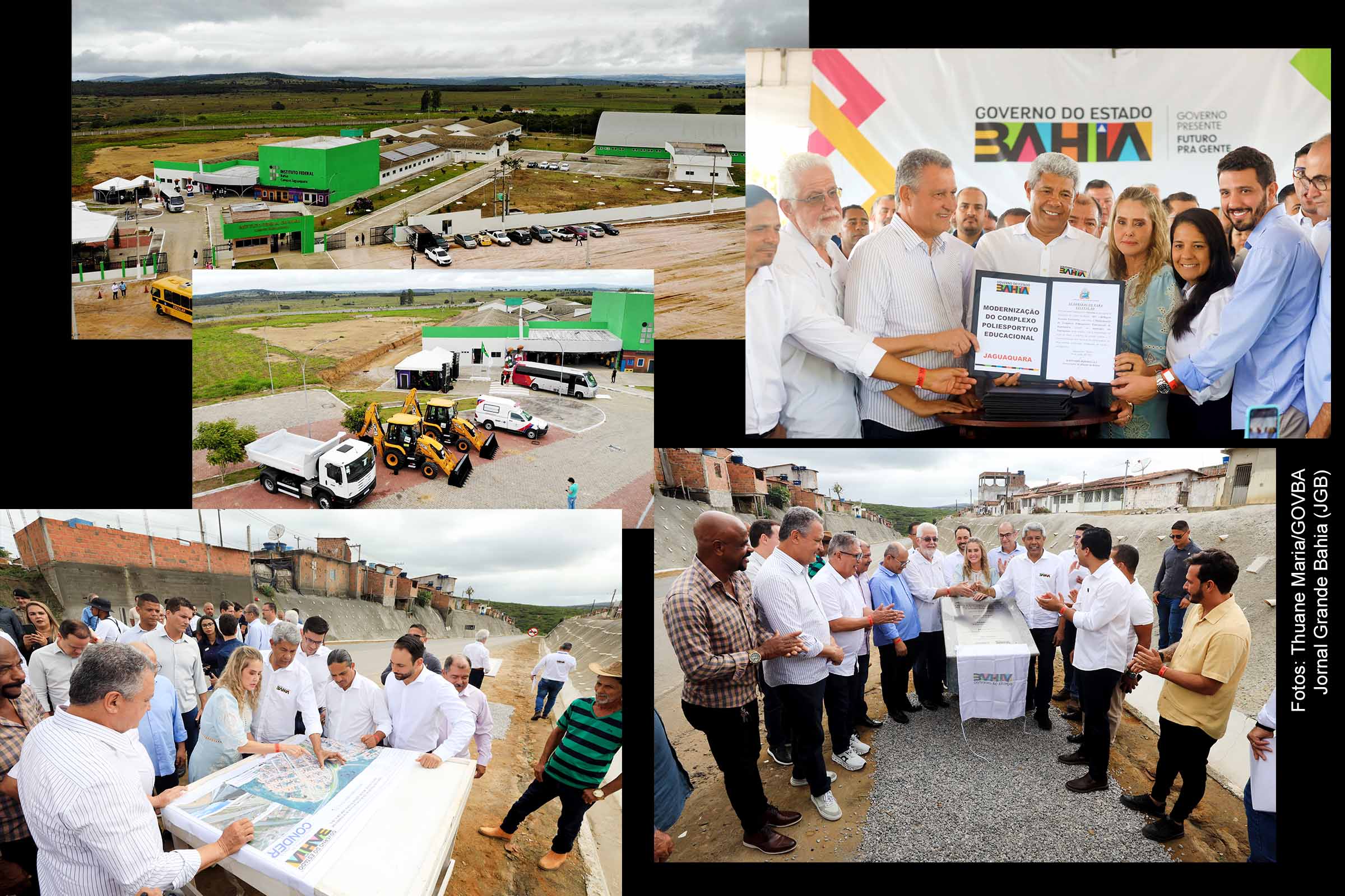 Governador Jerônimo inaugura colégios, centro poliesportivo e campus do IFBA em Jaguaquara; Ministro Rui Costa participa