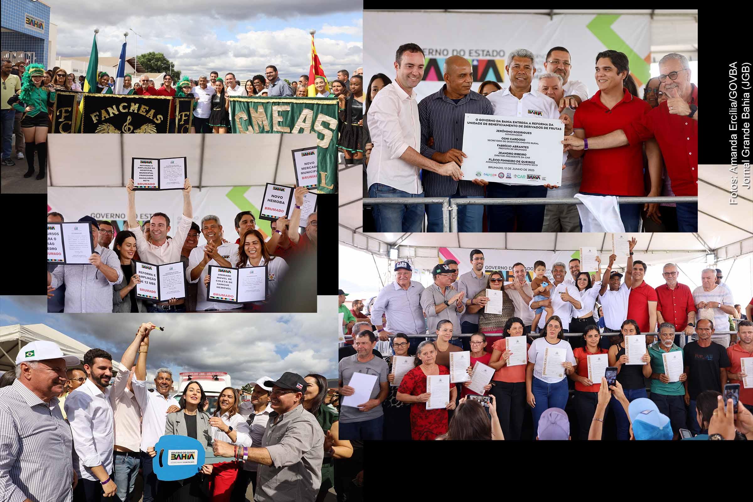 Governo da Bahia inaugura colégio de tempo integral, pavimentação de rodovias e acessos, requalifica unidade de beneficiamento e realiza entregas nas áreas da saúde e desenvolvimento rural em Brumado.