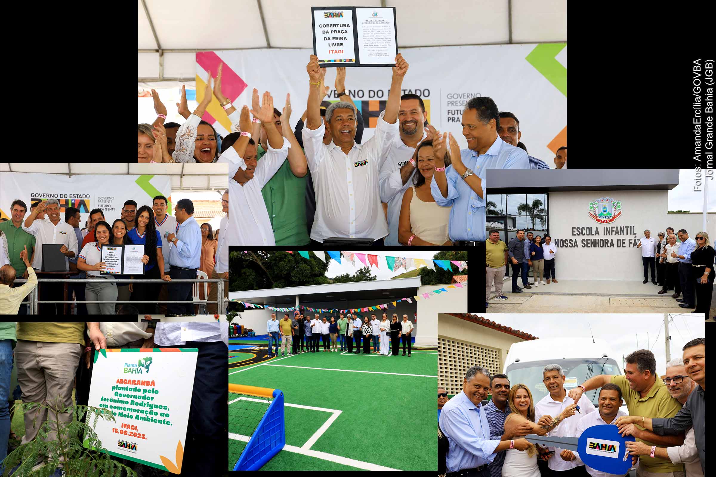 O governador Jerônimo Rodrigues visitou Itagi neste domingo (15/06/2025) para anunciar a construção de uma nova escola estadual de tempo integral e entregar veículos e equipamentos para a saúde municipal. A agenda incluiu ainda a inauguração de uma escola cívico-militar, autorização de obras de infraestrutura urbana e investimentos em unidades de processamento de alimentos. O pacote de ações busca fortalecer a educação, saúde e desenvolvimento regional no Sudoeste baiano.