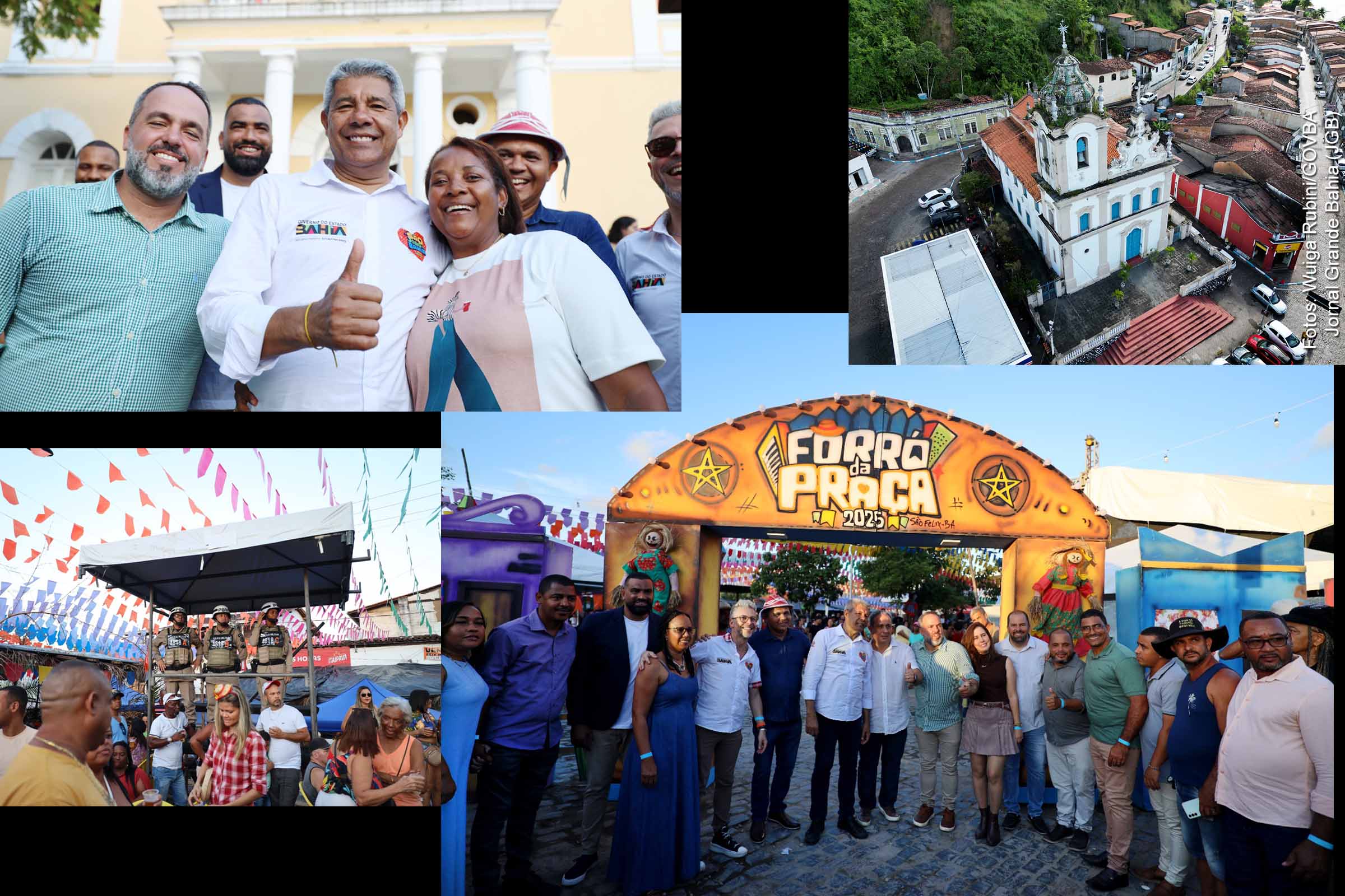 O governador Jerônimo Rodrigues visitou São Félix nesta segunda-feira (23/06/2025) como parte da maratona de compromissos juninos pelo interior da Bahia. Durante o evento, destacou os investimentos estaduais de R$ 180 milhões em cerca de 300 municípios para apoiar o São João, com foco na cultura, no turismo e na segurança pública. A visita reafirma o papel estratégico do São João como política pública de valorização das tradições e geração de renda.