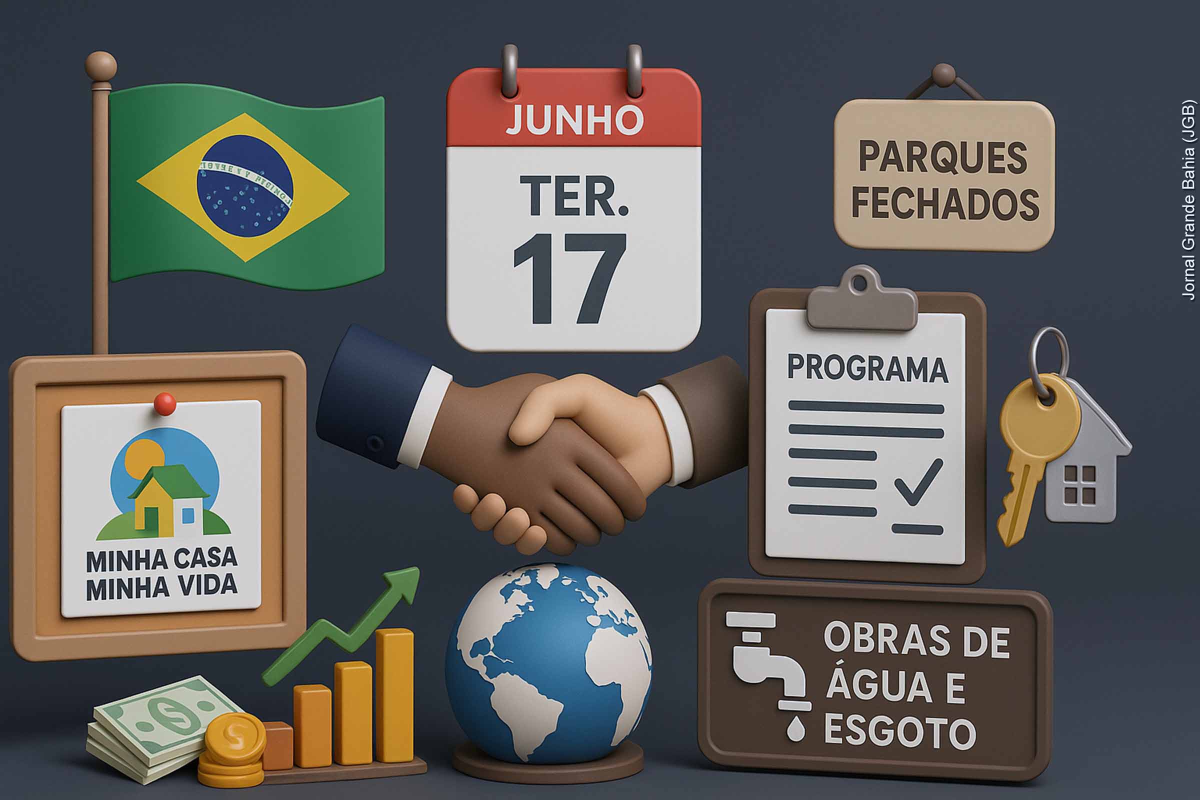 Na edição desta terça-feira (17/06/2025) do Giro de Notícias, a Prefeitura de Feira de Santana destacou sua atuação no Encontro Econômico Brasil-Alemanha, o lançamento do programa de renegociação de débitos fiscais, novas obras de água e esgoto em parceria com a Embasa, orientações sobre o Minha Casa, Minha Vida e o fechamento temporário de parques municipais durante o São João.