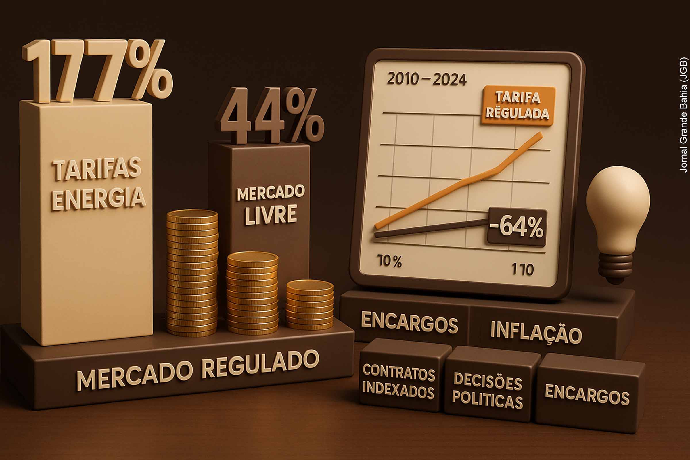 Tarifa de energia elétrica cresce 45% acima da inflação em 15 anos, aponta estudo da Abraceel