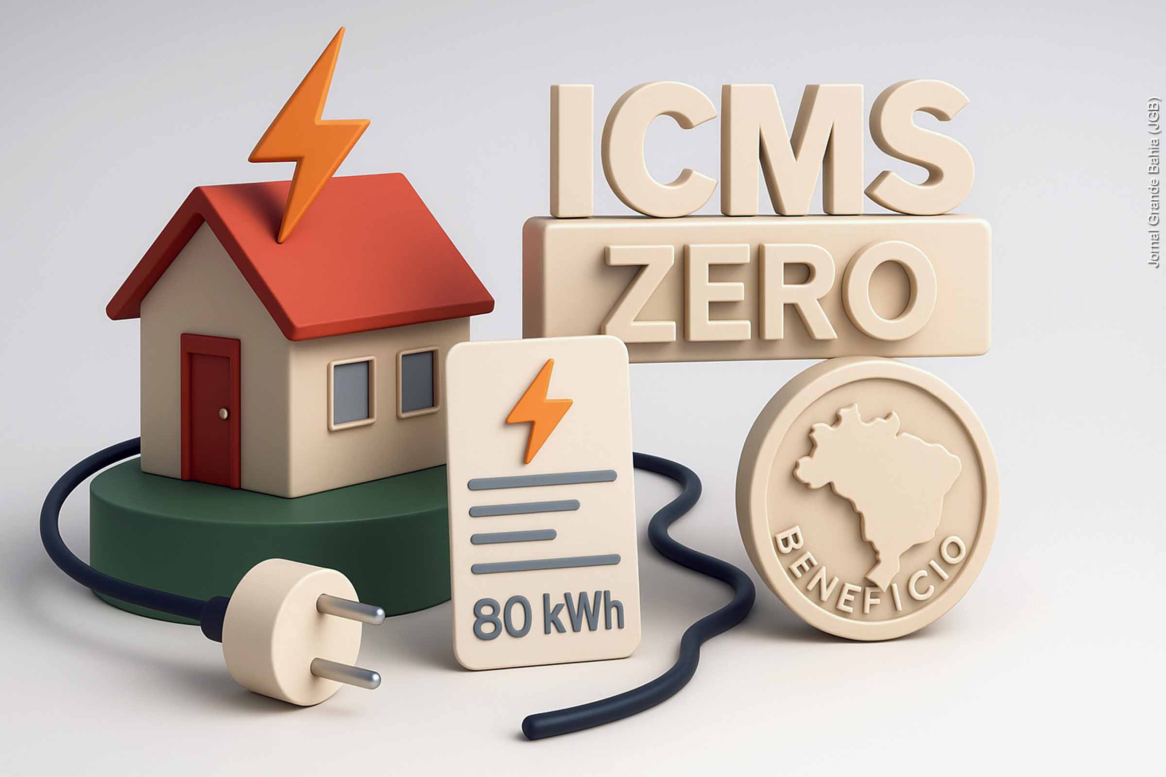 ICMS zero já está em vigor para famílias com consumo até 80 kWh/mês.