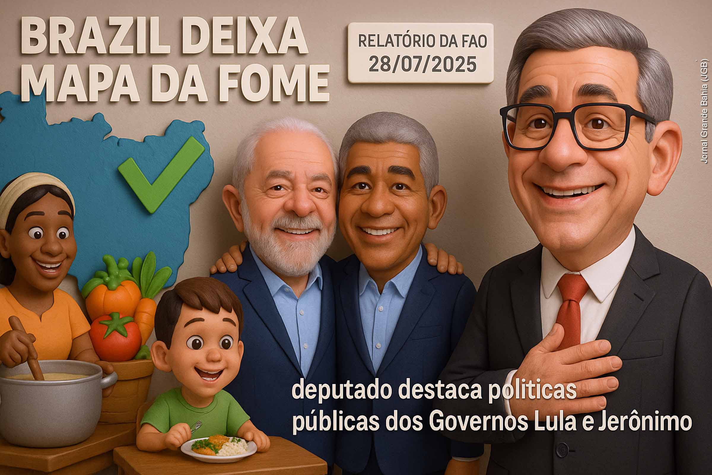 Brasil deixa Mapa da Fome e deputado Robinson Almeida destaca políticas públicas dos Governos Lula e Jerônimo