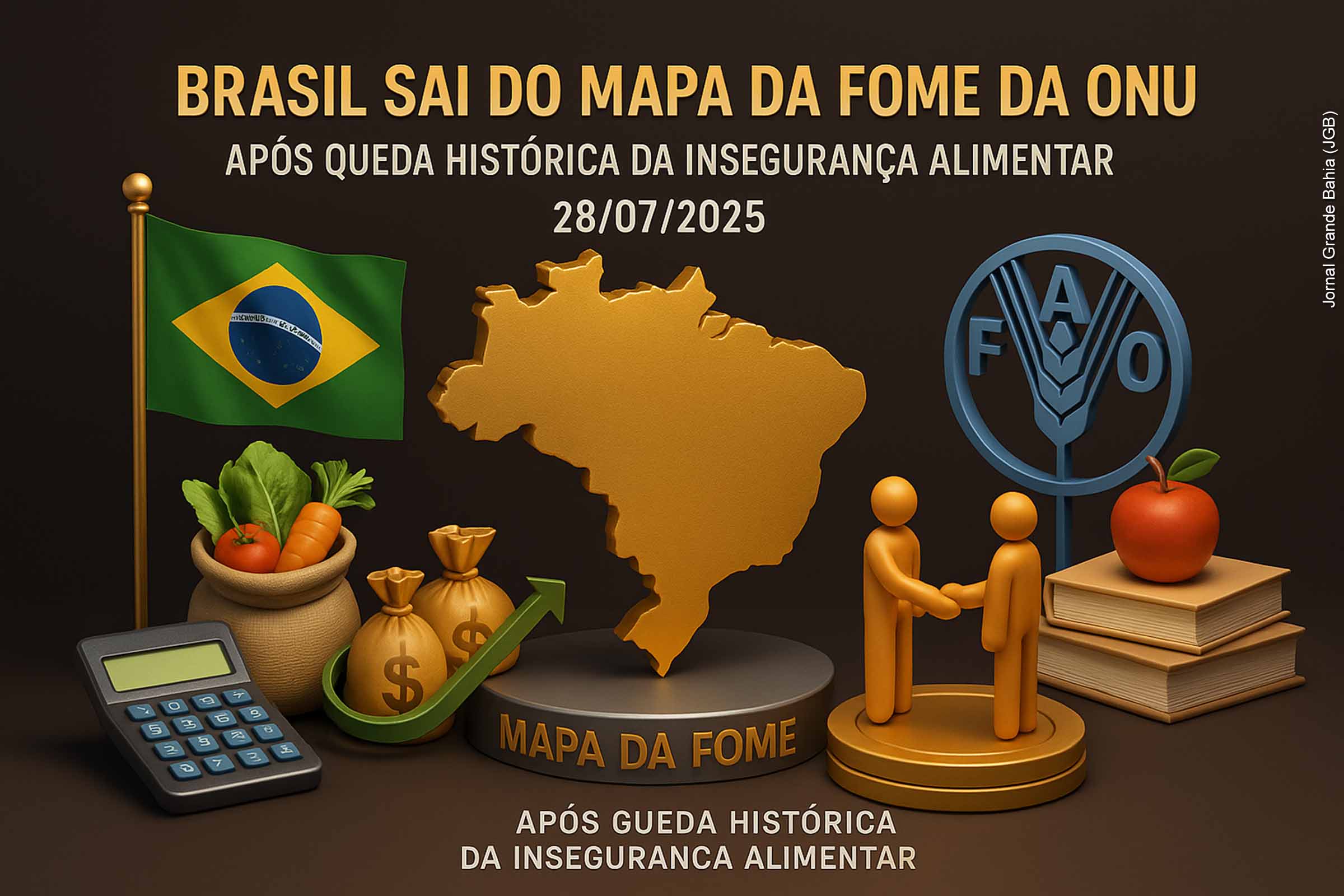 Brasil sai oficialmente do Mapa da Fome da ONU após queda histórica da insegurança alimentar