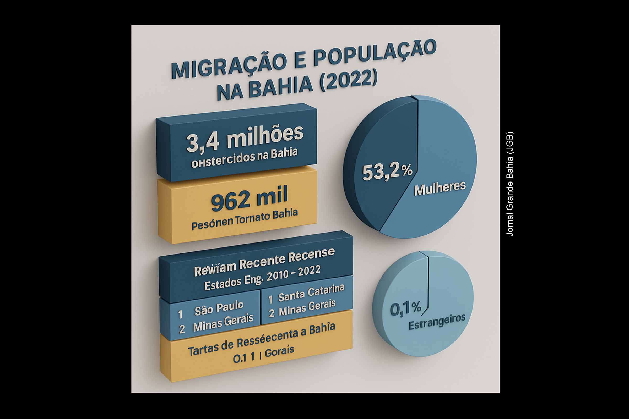Bahia registra maior perda populacional por migração, mas fluxo de saída caiu 82,5% entre 2010 e 2022