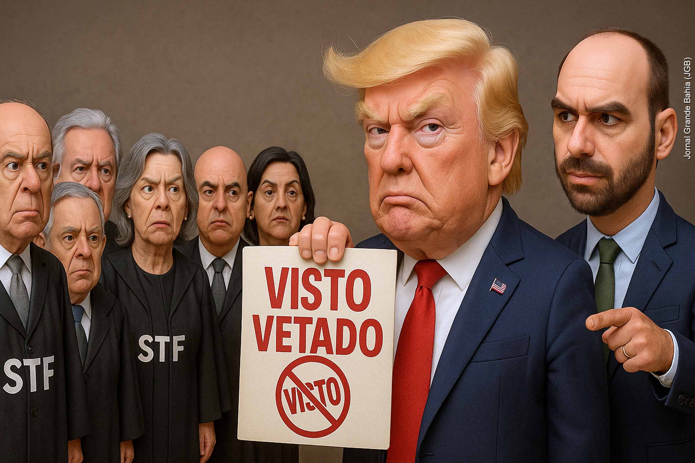 Medida amplia crise institucional entre Washington e Brasília, expõe ingerência externa no Judiciário e pode escalar para sanções financeiras.