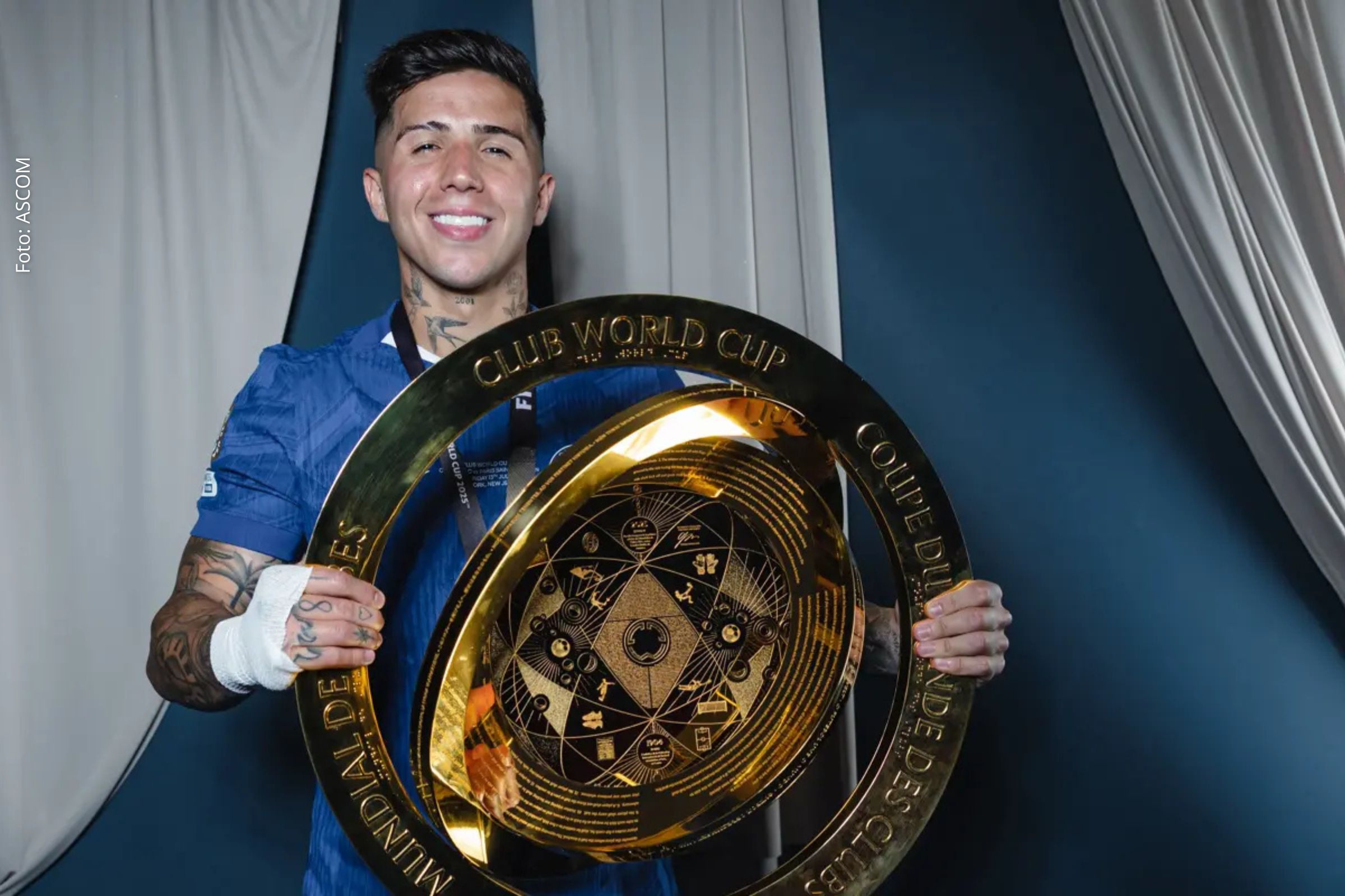 Meio-campista do Chelsea venceu o torneio com o clube inglês neste domingo (13/07/2025), após ter sido campeão mundial com a Argentina em 2022.