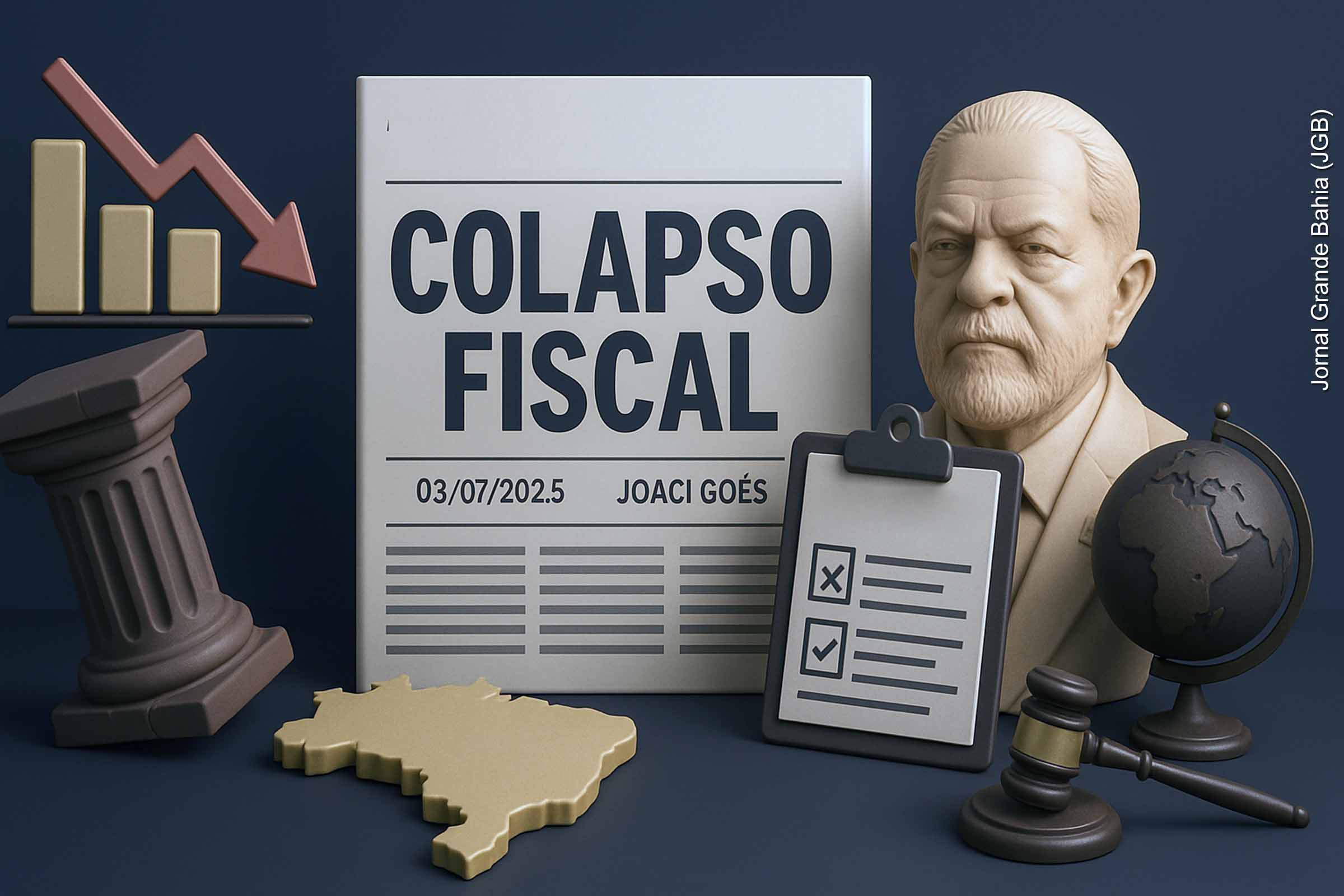 Em artigo publicado na Tribuna da Bahia em 03/07/2025, Joaci Góes alerta para o risco de colapso fiscal no Brasil e sugere que a abertura de um processo de impeachment contra o presidente Lula pode ser necessária diante da atual condução econômica e política. O autor critica o elevado endividamento público, os embates com o Congresso e a perda de prestígio internacional do governo.