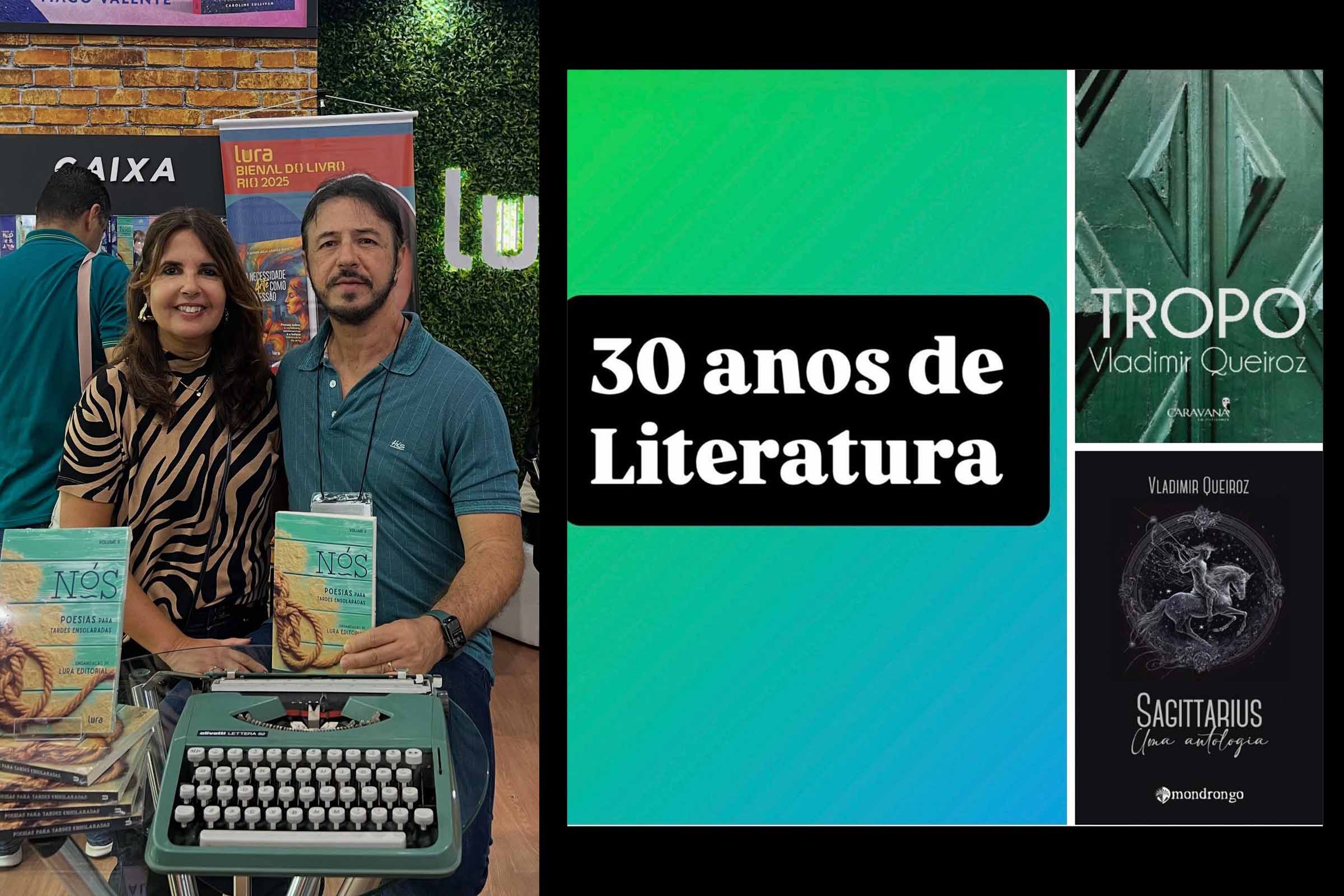 O poeta Vladimir Queiroz celebra 30 anos de produção literária com o lançamento de dois livros e a publicação de um ensaio crítico sobre sua obra. As atividades ocorrerão durante a FLIP e a FLIPELÔ 2025, com apoio das editoras Caravana e Mondrongo. A celebração evidencia a relevância de sua contribuição à poesia brasileira e marca um novo ciclo em sua trajetória autoral.