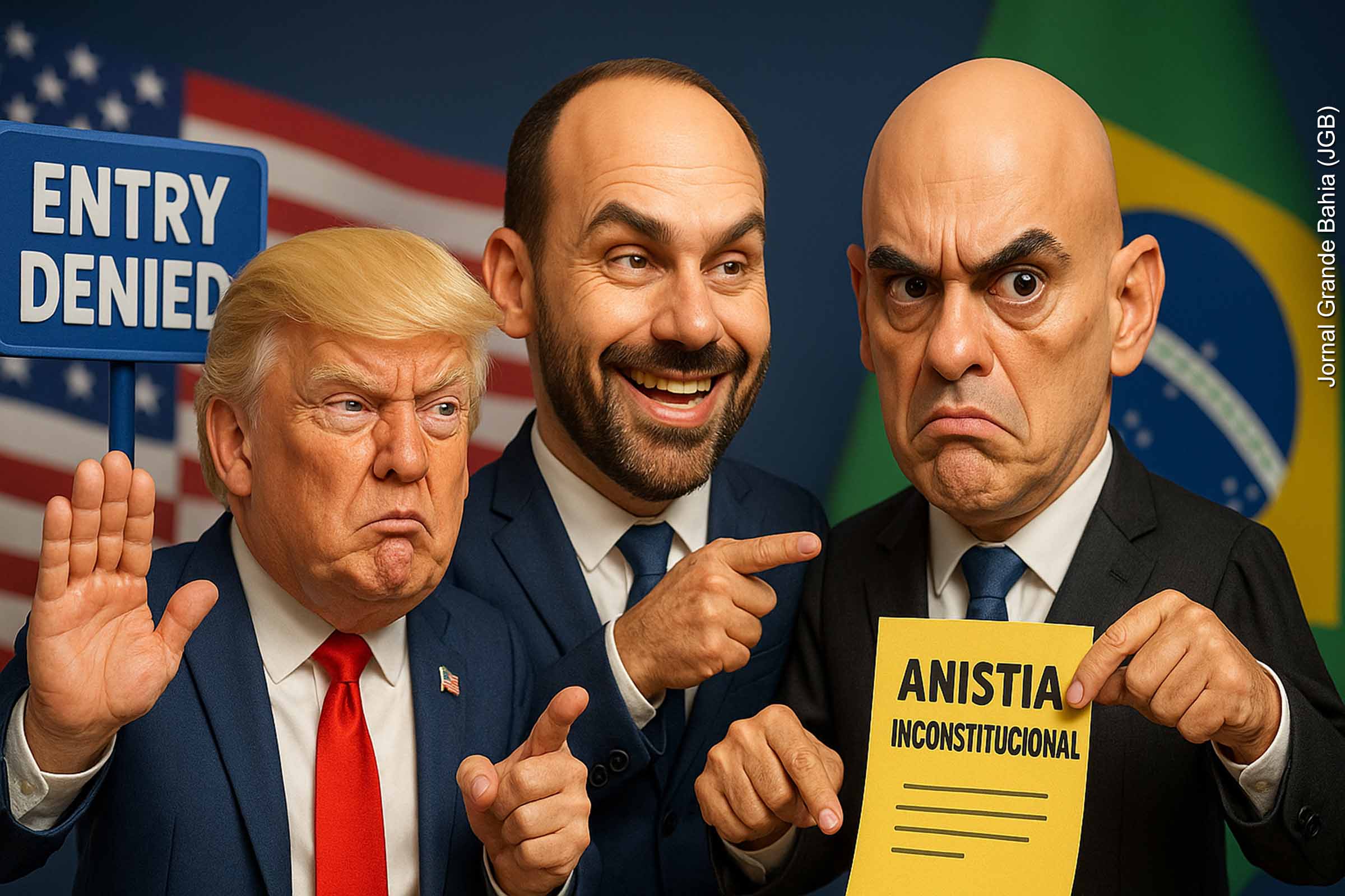 EUA proíbem entrada de Alexandre de Moraes e ministros do STF, em ação coordenada com aliados do ex-presidente Jair Bolsonaro; Crise diplomática afeta Governo Lula, PGR e Judiciário do Brasil