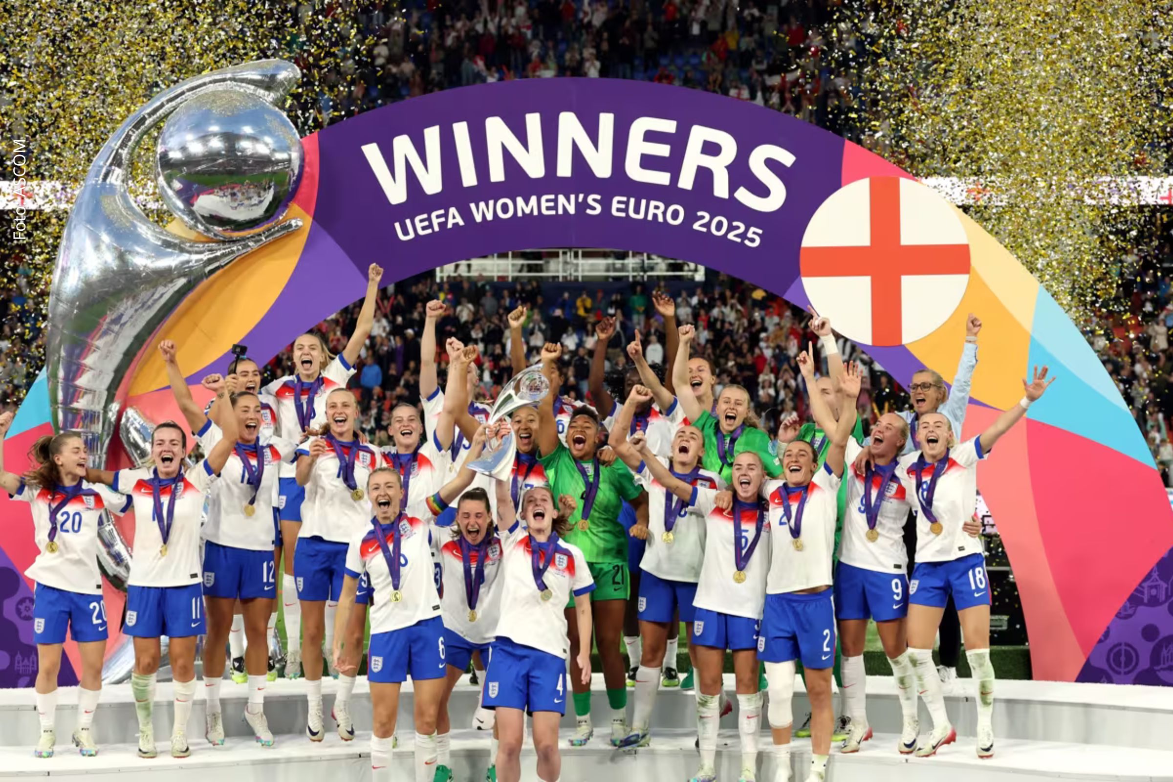 Seleção inglesa repete desempenho decisivo e vence a final da Euro Feminina em Basileia.