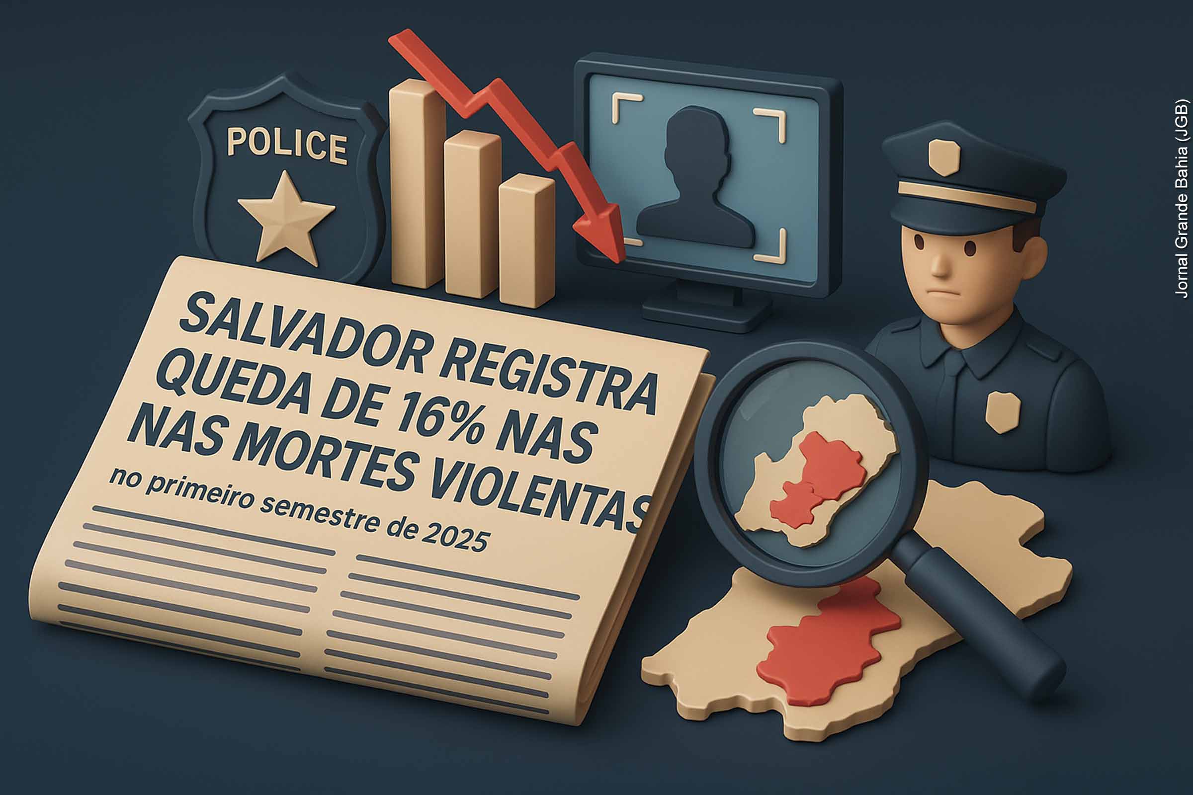 Salvador registra queda de 16% nas mortes violentas no primeiro semestre de 2025