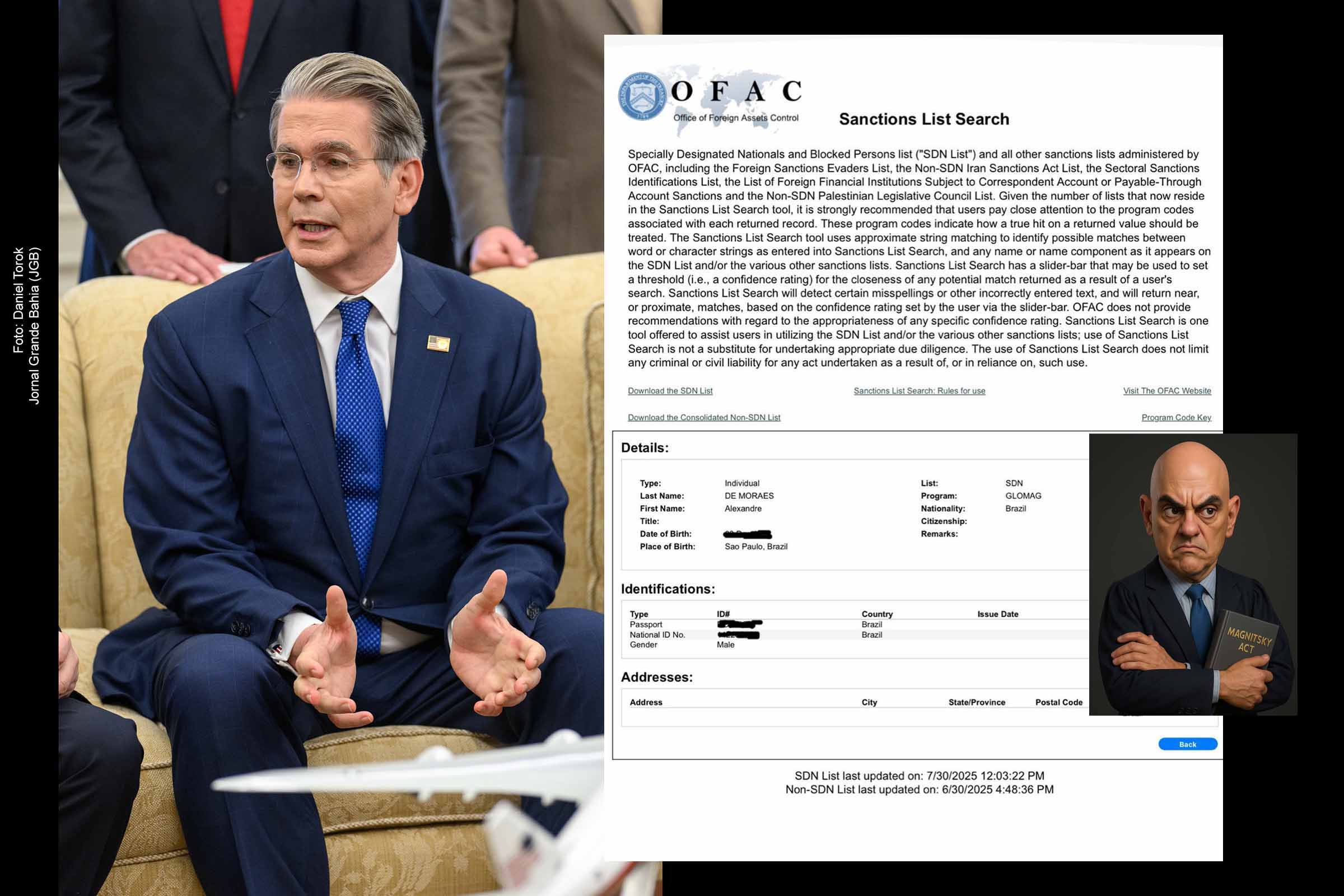 EUA sancionam ministro Alexandre de Moraes por violações de direitos humanos, censura e abusos judiciais; STF é deslegitimado