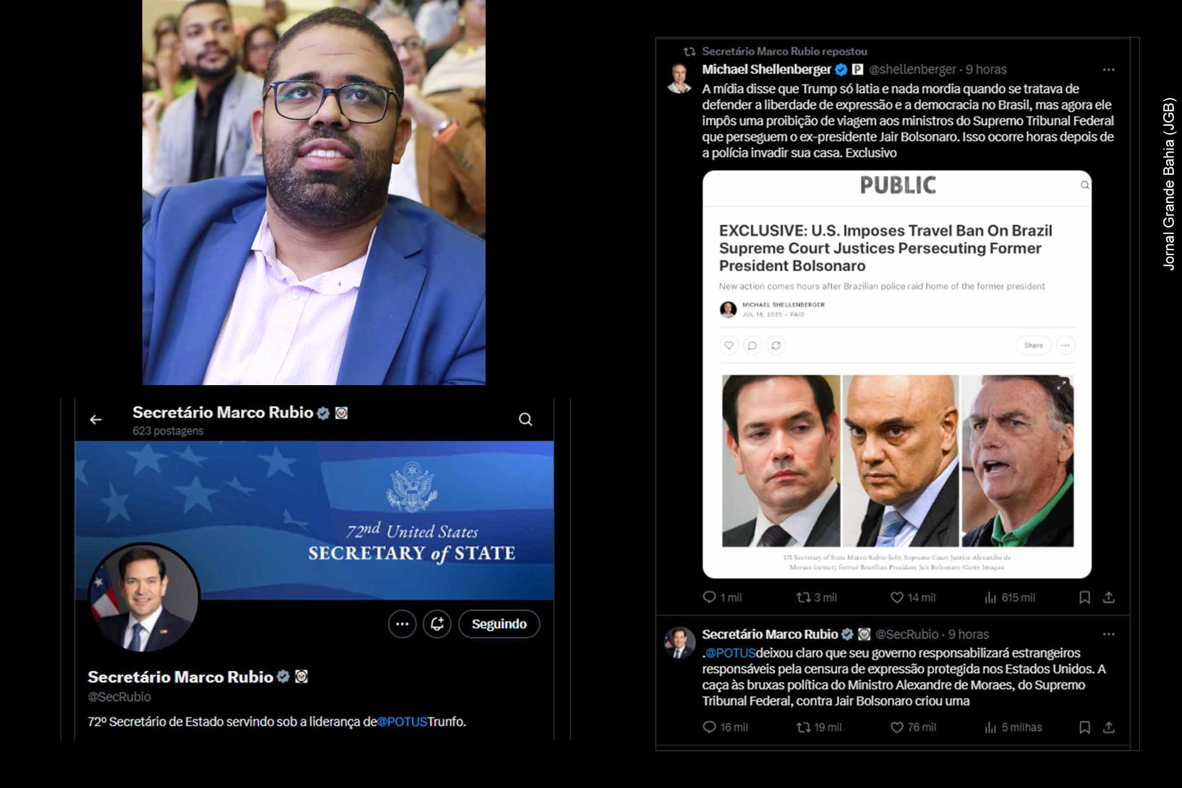 Secretário Felipe Freitas denuncia medida como intimidação e ataque aos direitos fundamentais de brasileiros.