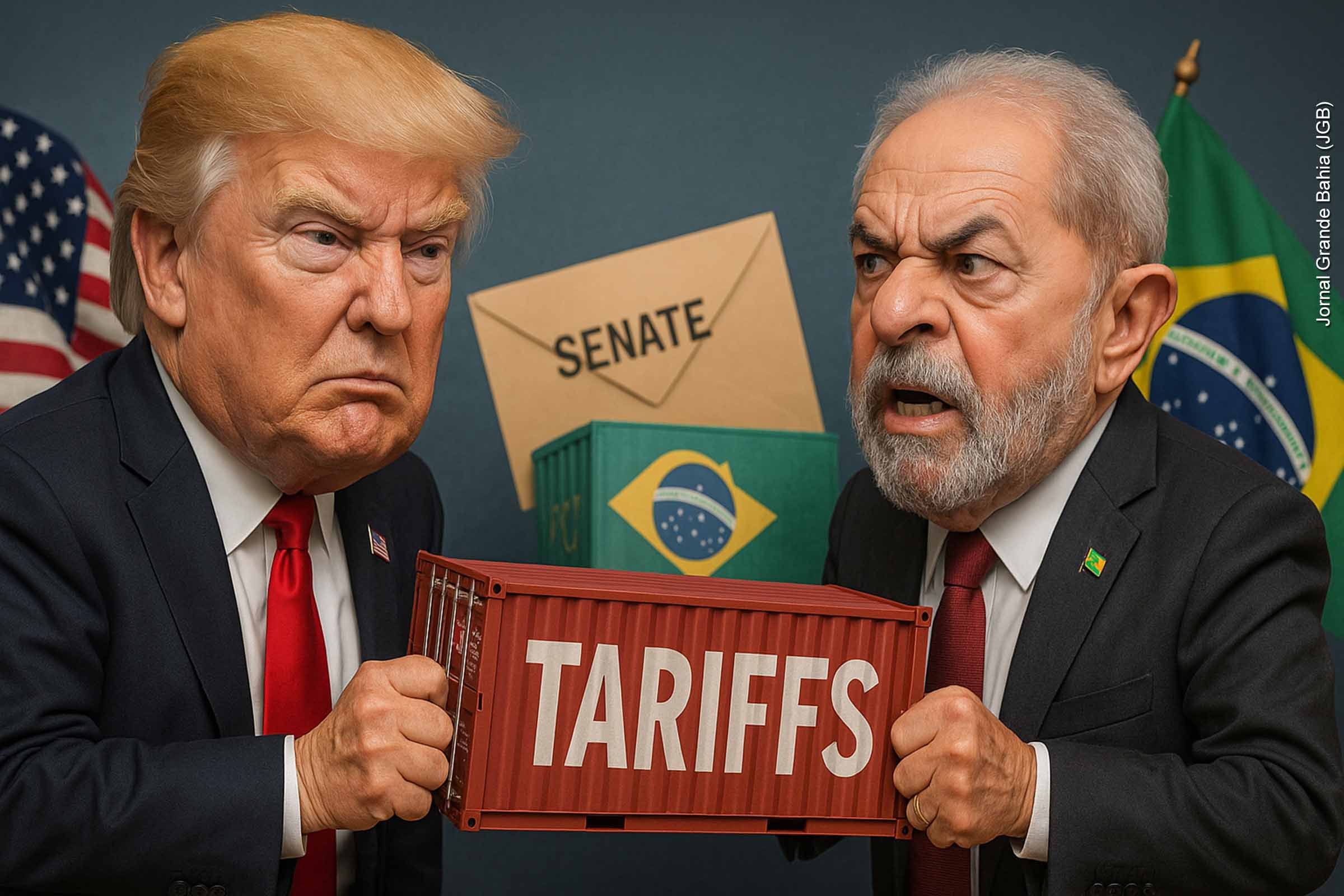 Crise entre Brasil e EUA: Tarifa de Trump, reação do Senado, resposta de Lula e risco de guerra comercial elevam tensão diplomática