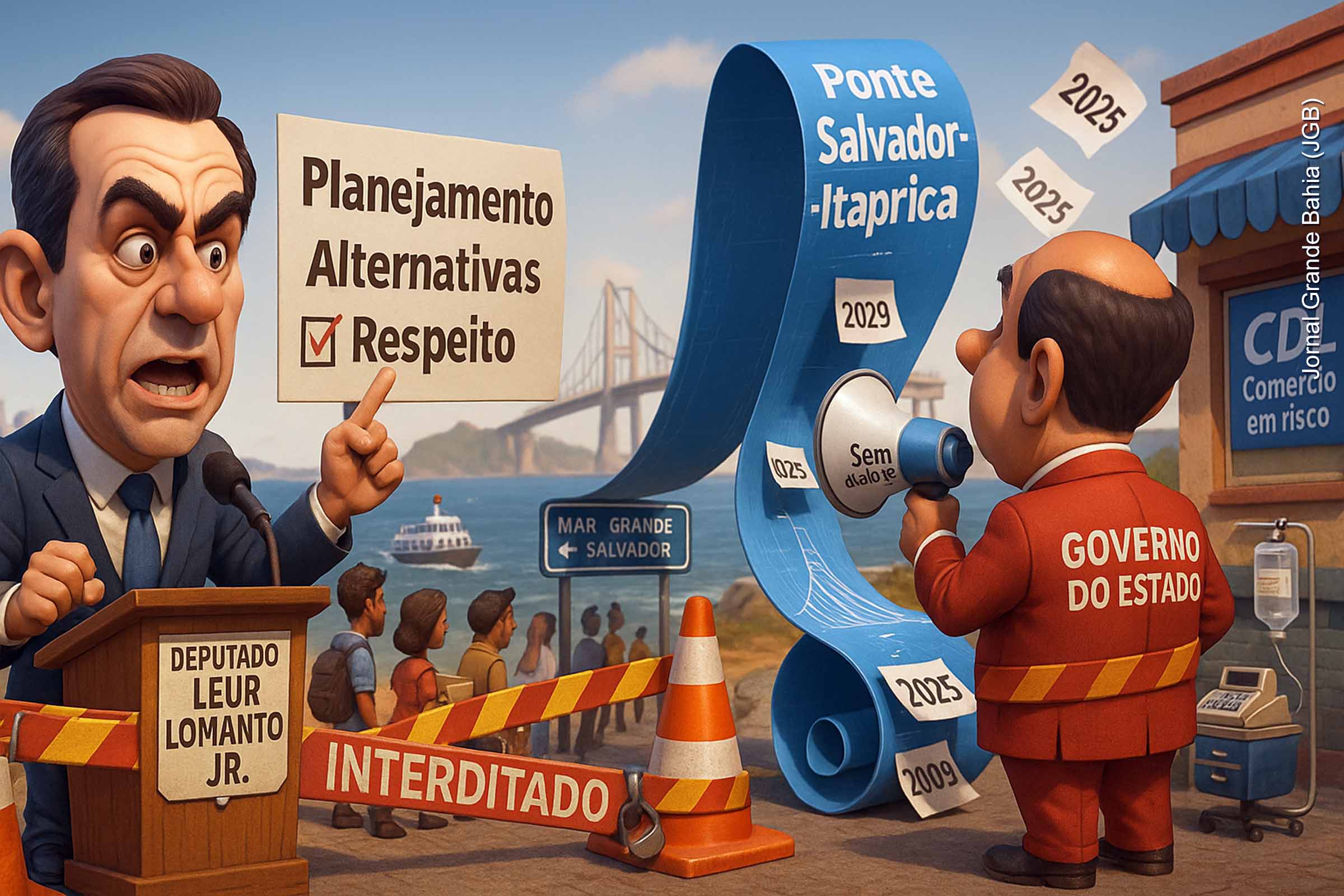 Governo da Bahia é criticado após fechamento da ponte de Mar Grande e novo impasse sobre a Salvador–Itaparica