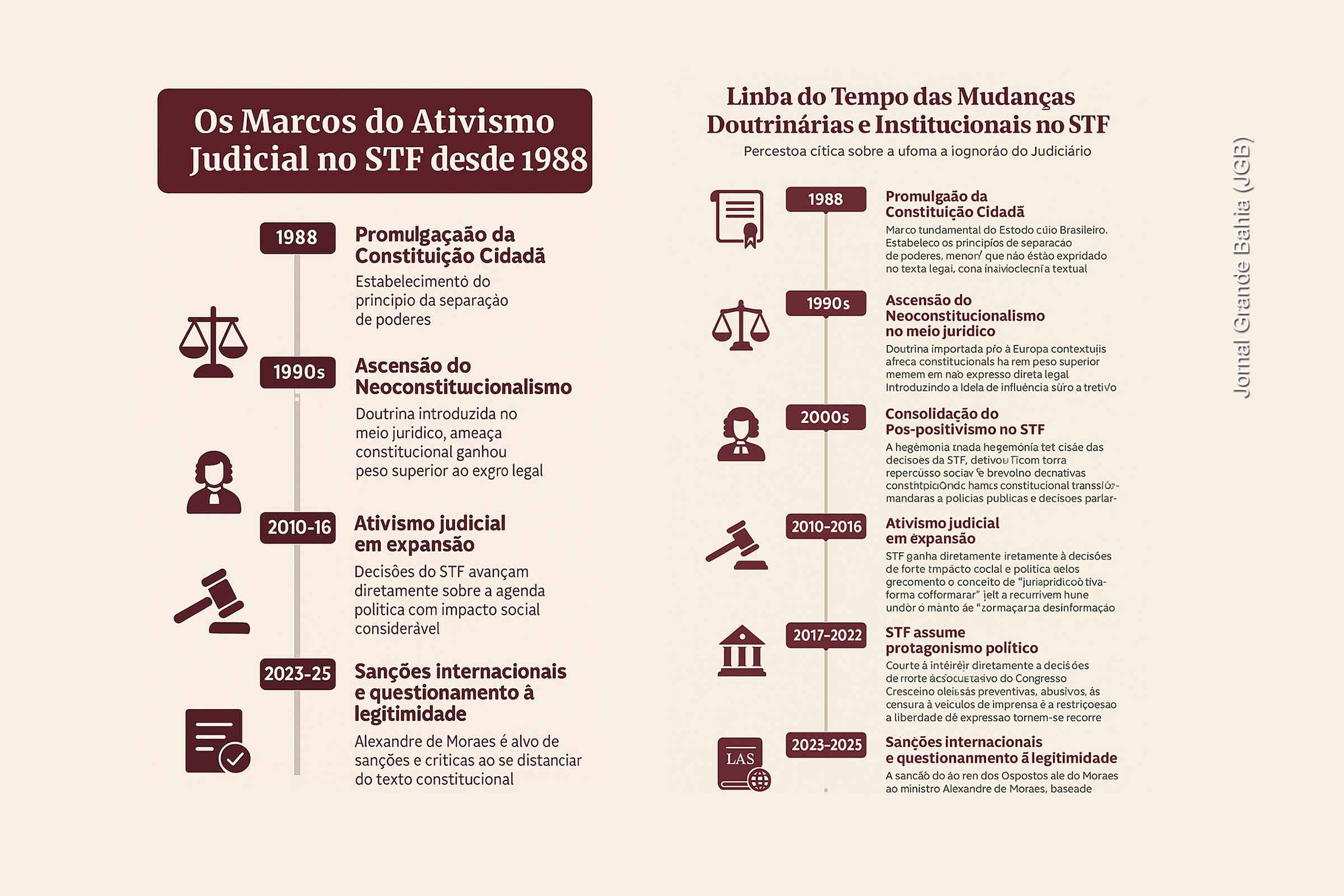 Em artigo publicado na Gazeta do Povo, Leonardo Corrêa denuncia a crise institucional brasileira, criticando o STF por abandonar o texto constitucional em favor de interpretações subjetivas. O autor associa a sanção americana ao ministro Alexandre de Moraes a um processo de corrosão legal promovido por doutrinas jurídicas. Defende o resgate da separação de poderes e a limitação do papel dos juízes como garantia da liberdade.