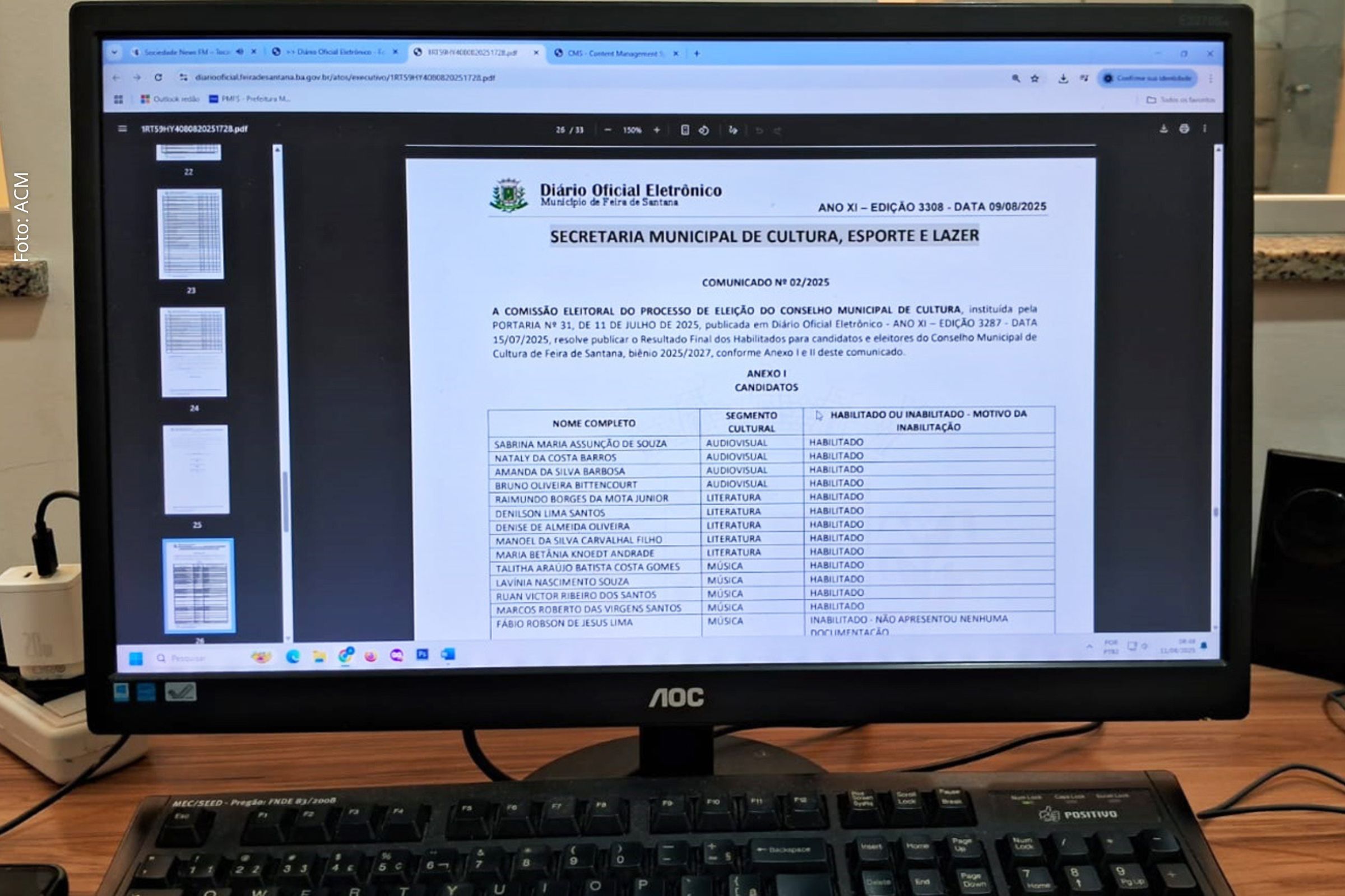 SECEL divulga lista com 121 projetos habilitados à Lei Aldir Blanc em Feira de Santana