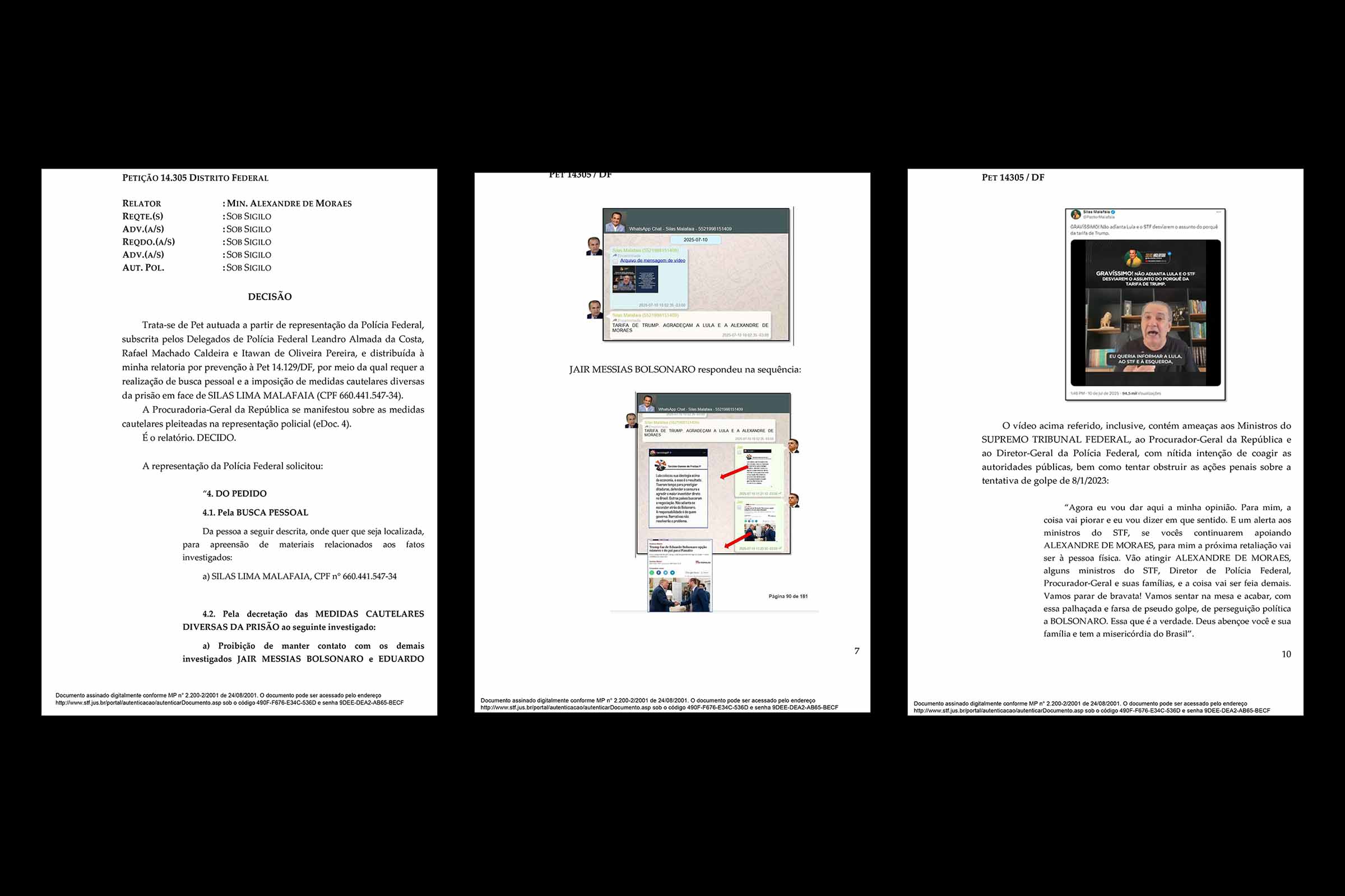 O STF determinou medidas cautelares contra o pastor Silas Malafaia, acusado de atuar como conselheiro de Jair e Eduardo Bolsonaro em estratégia que vinculava a suspensão de tarifas dos EUA à anistia dos envolvidos no 8 de janeiro. A decisão inclui busca pessoal, quebra de sigilos e entrega de passaportes. A investigação revela a interseção entre religião, política e diplomacia, expondo riscos à soberania nacional.