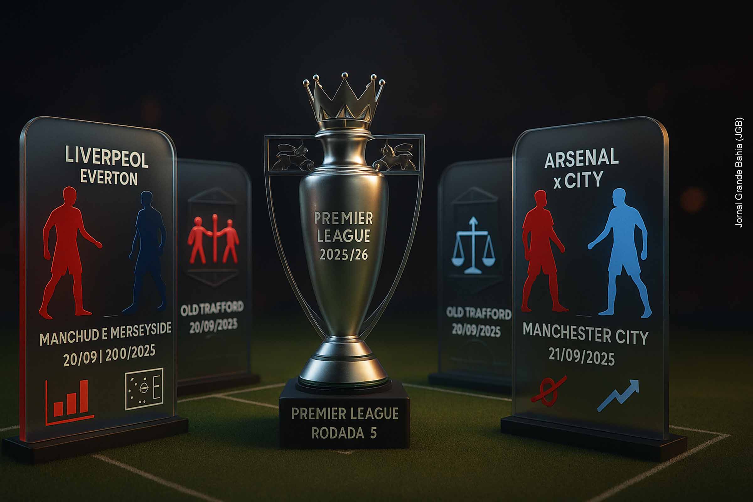 A 5ª rodada da Premier League 2025/26 reúne três clássicos decisivos: Liverpool x Everton no Derby de Merseyside, Manchester United x Chelsea em Old Trafford e Arsenal x Manchester City no Emirates. Além da rivalidade histórica, os confrontos podem redefinir a tabela e indicar favoritos ao título. Estatísticas mostram equilíbrio, tendências de poucos gols em alguns duelos e destaque para Salah, perto de recorde pelo Liverpool.