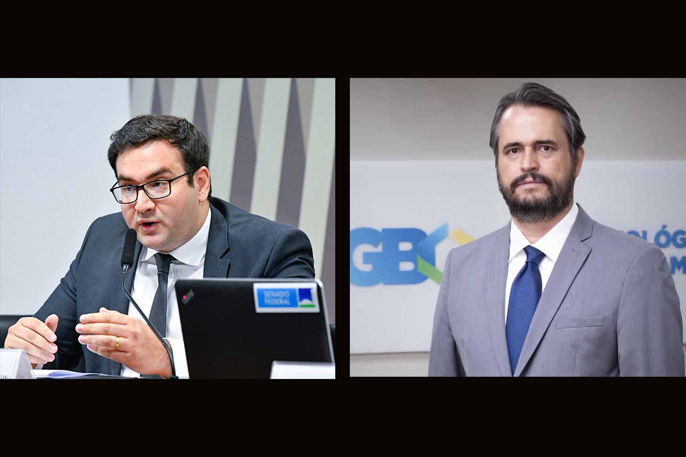 Caio Mário Trivellato Seabra Filho, diretor da Agência Nacional de Mineração (ANM) e Rodrigo de Melo Teixeira, diretor de Administração e Finanças do Serviço Geológico do Brasil (SGB).