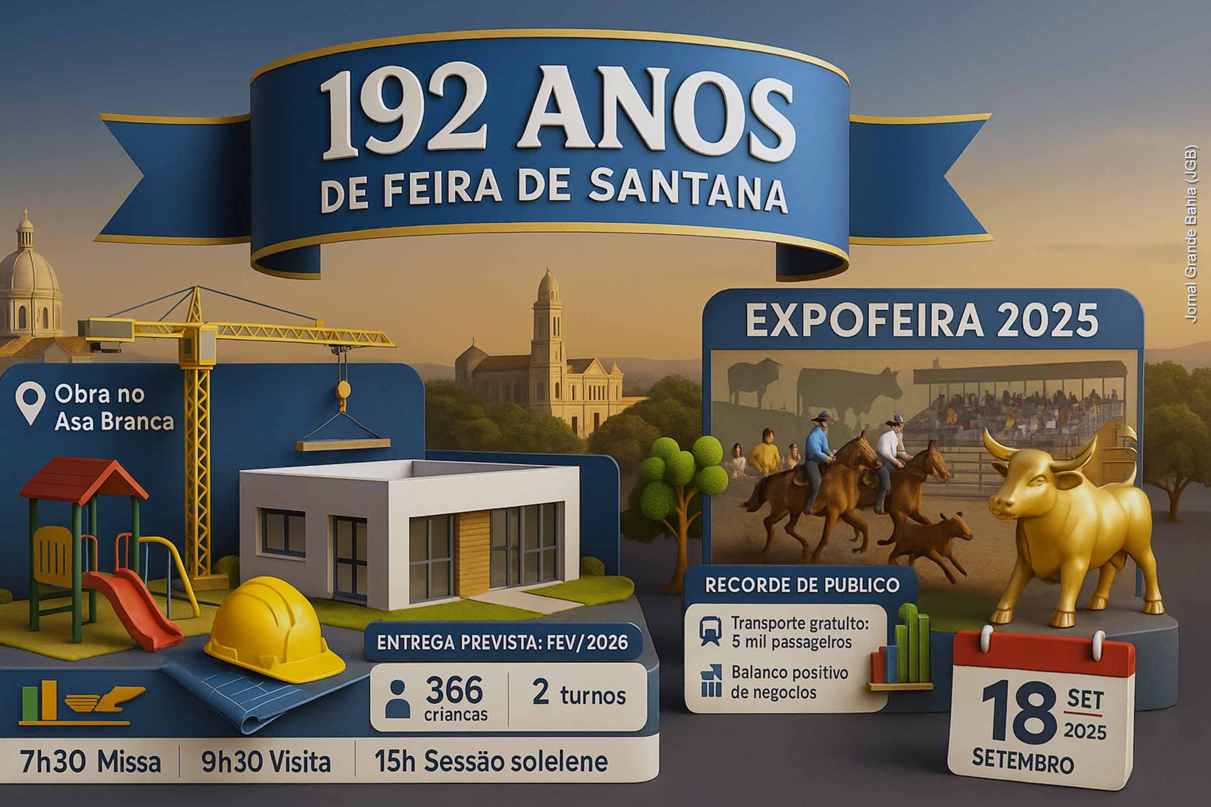 Governo Ronaldo anuncia retomada de obras, programação dos 192 anos de Feira de Santana e recorde de público na ExpoFeira 2025