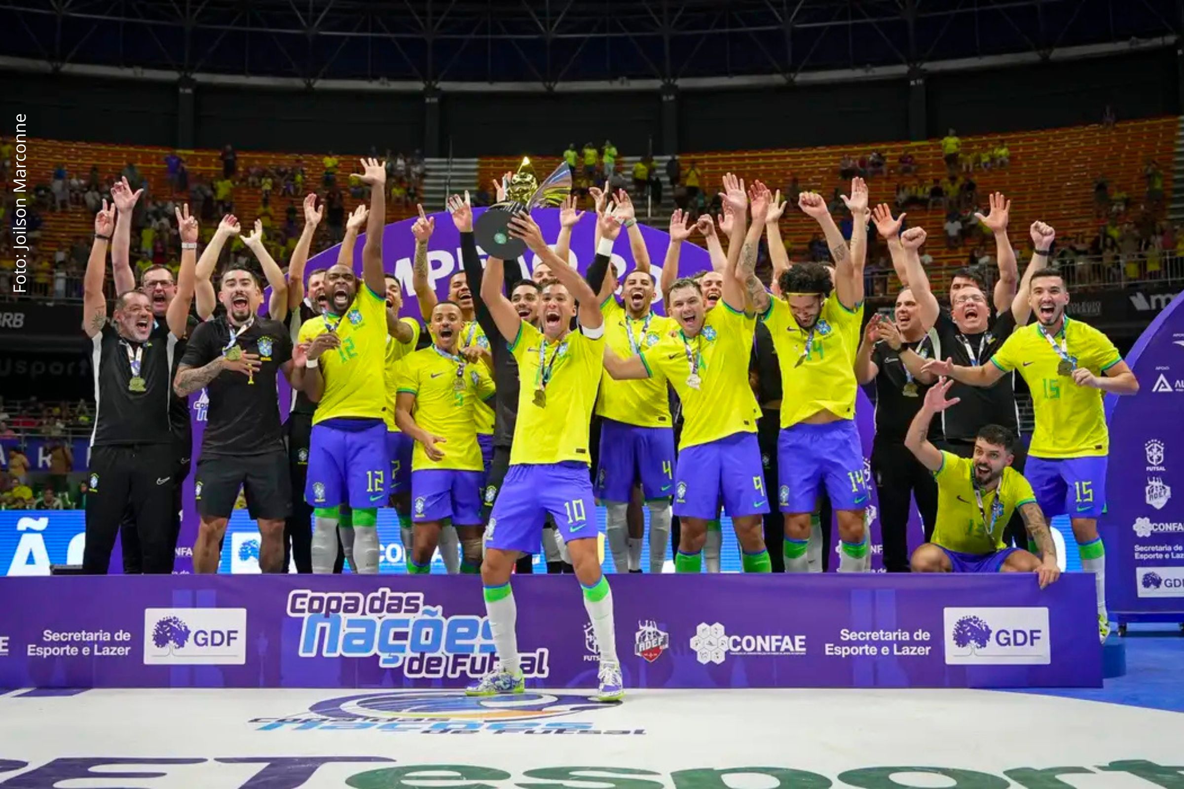 Seleção brasileira garante título com 100% de aproveitamento e marca presença histórica na competição internacional.