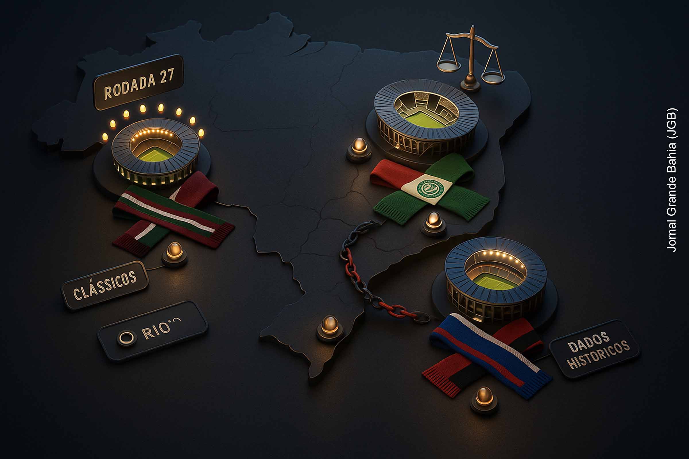 A 27ª rodada do Campeonato Brasileiro 2025 reúne três grandes clássicos regionais. Fluminense e Atlético Mineiro prometem duelo equilibrado no Maracanã; São Paulo e Palmeiras revivem o Choque-Rei com números históricos nivelados; e o Bahia enfrenta o Flamengo tentando pôr fim a um longo jejum. Estatísticas apontam equilíbrio nos primeiros confrontos e domínio rubro-negro no Nordeste.