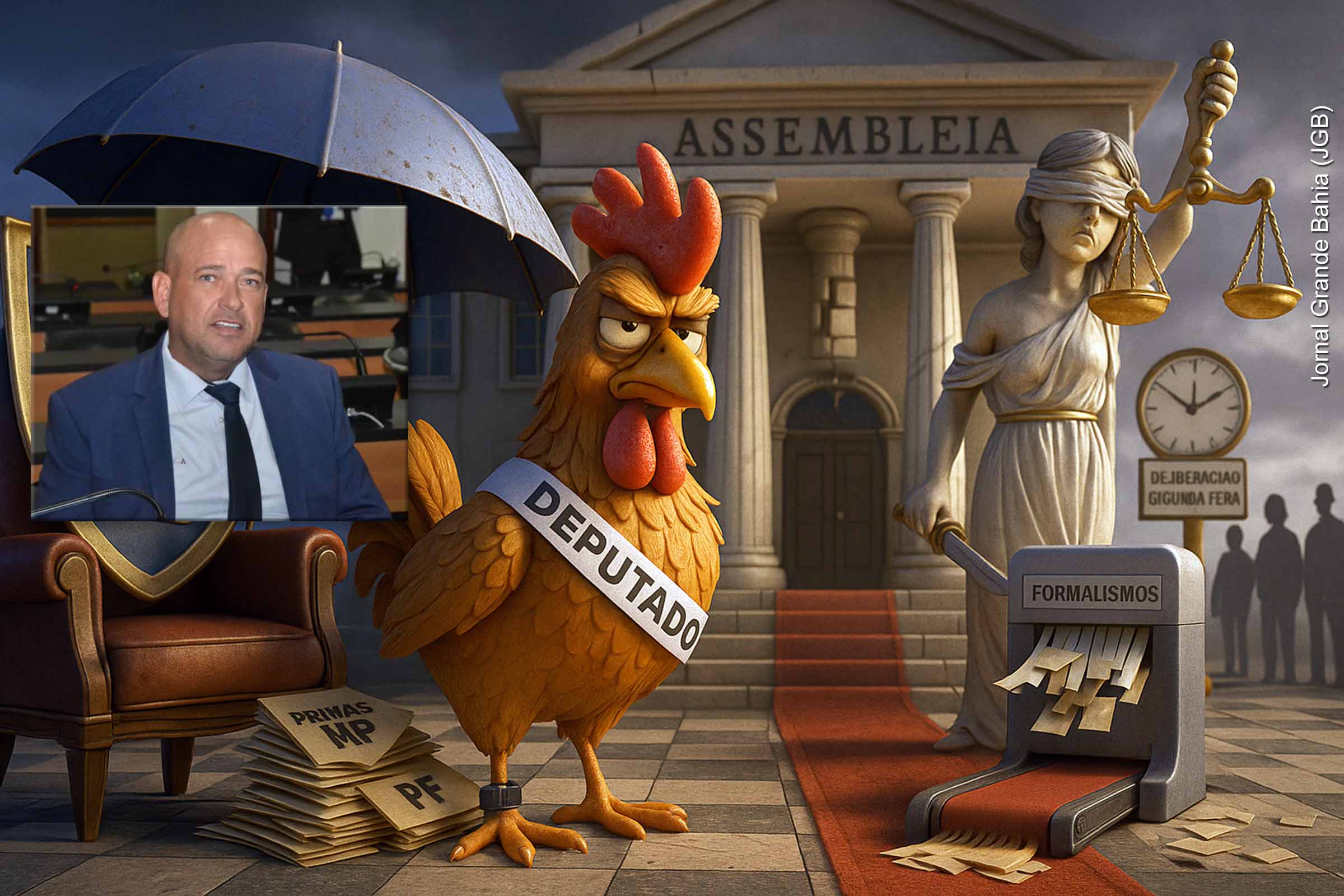 ALBA reage tardiamente à prisão do deputado Binho Galinha, e silêncio institucional reforça imagem de conivência política na Bahia