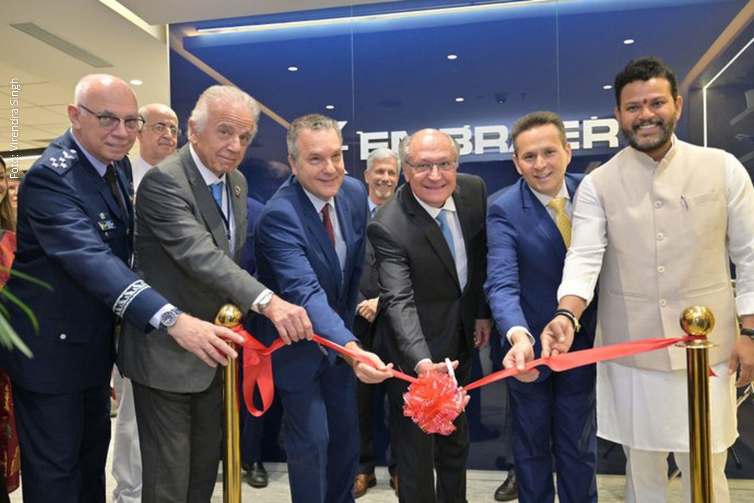 Missão brasileira na Índia inclui inauguração de escritório da Embraer, expansão do comércio e cooperação em saúde e petróleo.