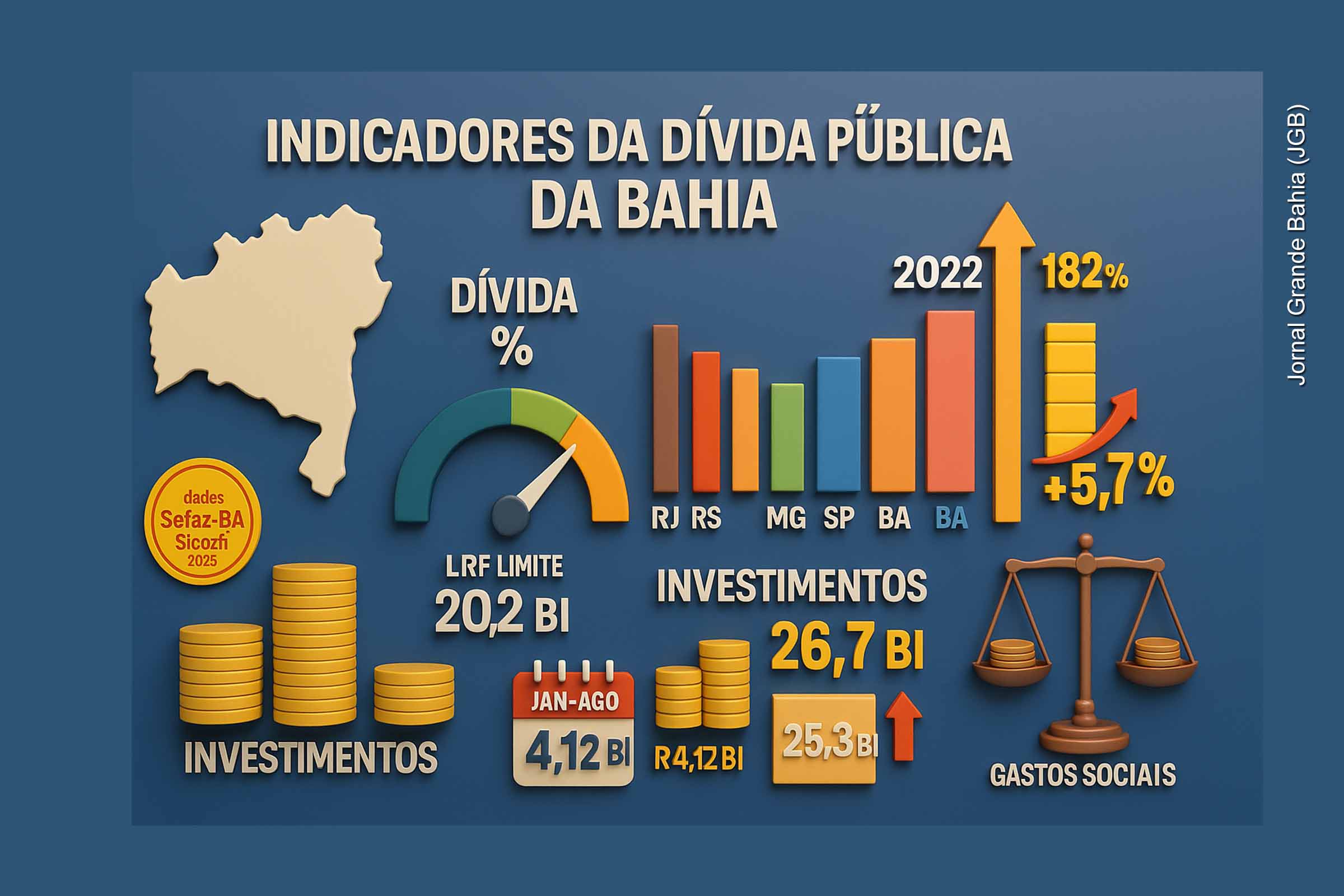 Bahia mantém dívida pública entre as mais baixas do país e amplia investimentos em saúde e educação, diz Governo Jerônimo