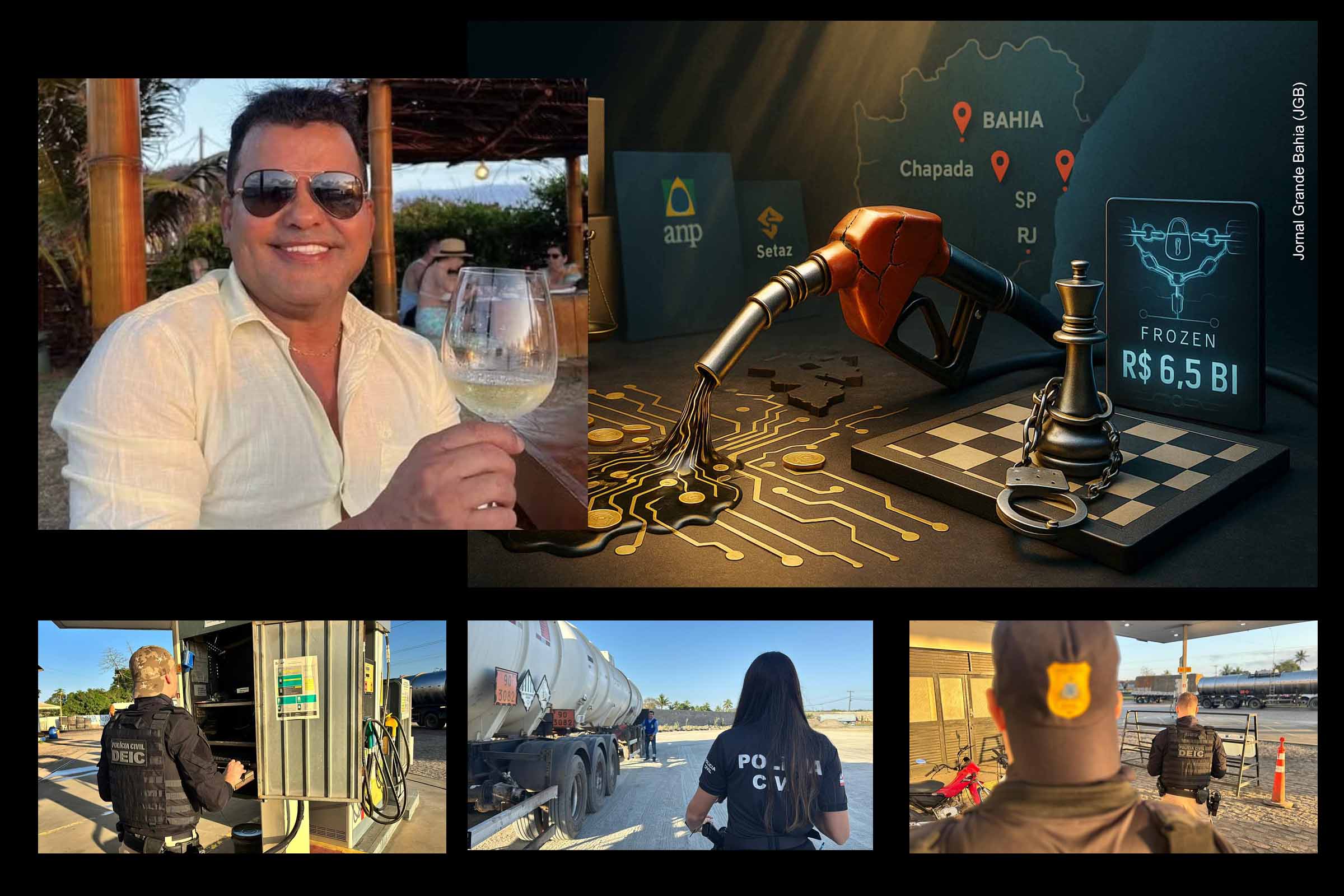 Tudo sobre a Operação Primus: Polícia desarticula rede ligada ao PCC na Bahia e bloqueia R$ 6,5 bilhões em esquema de adulteração e lavagem de combustíveis; Empresário Jailson Ribeiro e outros 6 foram presos