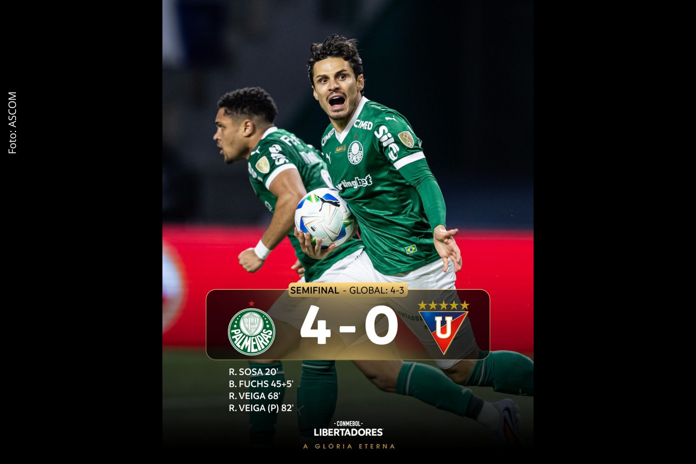 Verdão reverte derrota por 3 gols na ida e se prepara para a sexta final entre times brasileiros na competição continental.