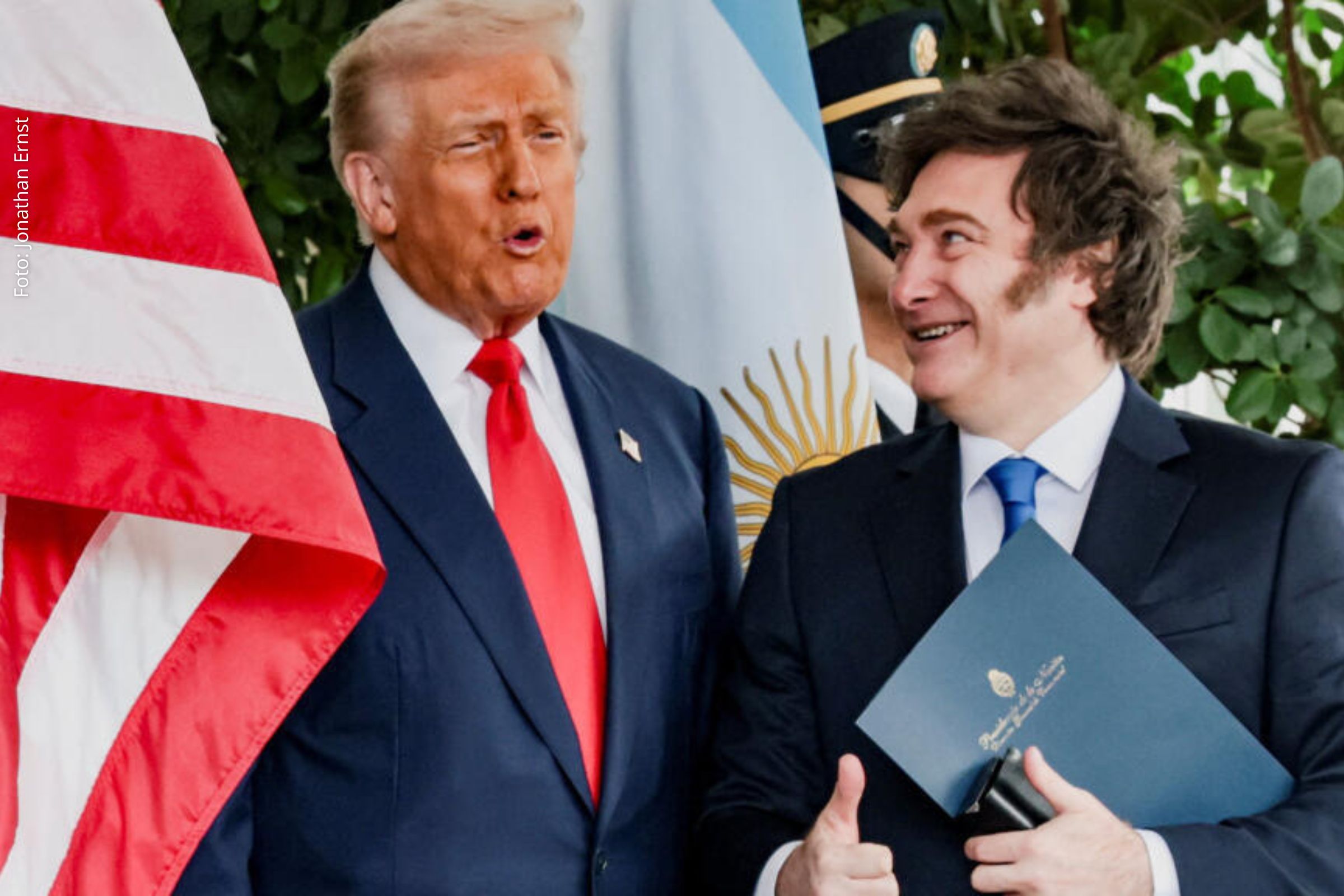 Presidente Donald Trump recebe Javier Milei na Casa Branca e condiciona apoio financeiro ao resultado das eleições argentinas