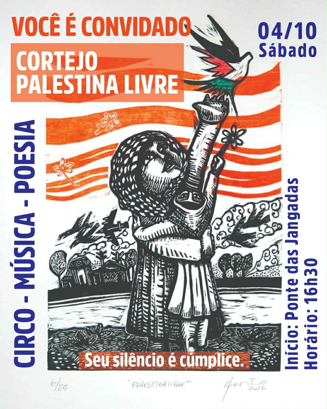 Vila de Imbassaí, no Litoral Norte da Bahia, protesta contra genocídio do povo palestino | Por Juarez Duarte Bomfim