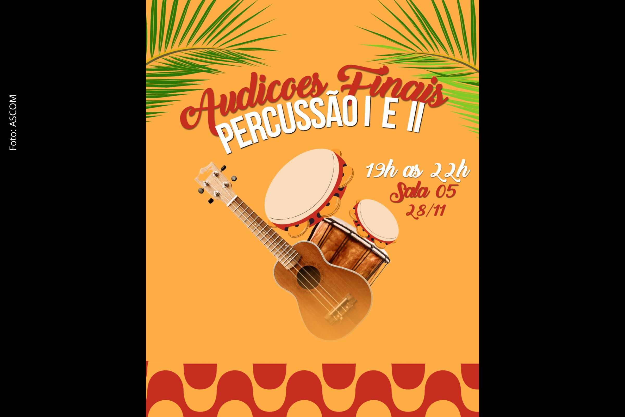 CUCA realiza última semana das Audições Finais de Música 2025.2 com apresentações de violão e percussão