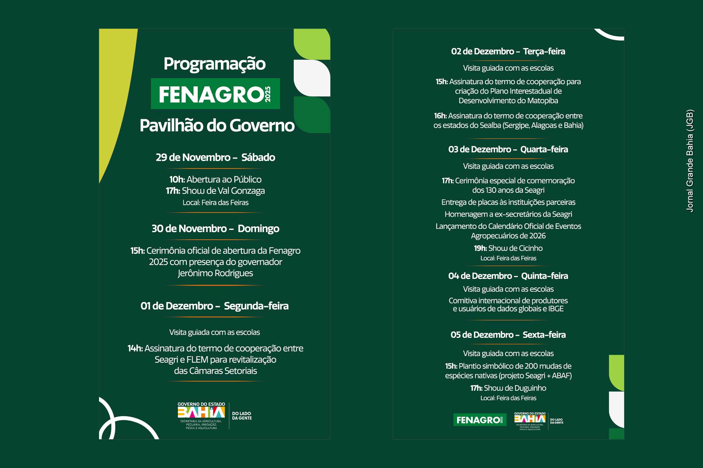 Fenagro 2025 inicia programação com ações estratégicas da Seagri e presença do governador Jerônimo Rodrigues