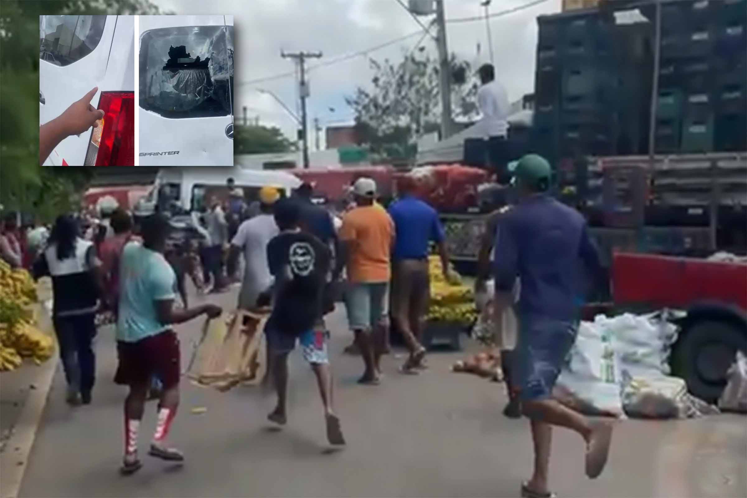Força-tarefa no Centro de Abastecimento de Feira de Santana registra tumulto, feridos e depredação durante operação de ordenamento