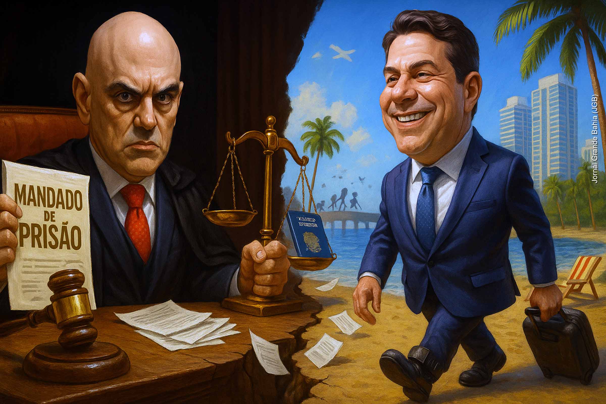 Alexandre Moraes determinou a prisão do deputado Alexandre Ramagem após a Polícia Federal confirmar que ele deixou o país sem autorização e está nos Estados Unidos. Condenado a 16 anos e 1 mês de prisão pela trama golpista, Ramagem utilizou atestados médicos para justificar sua ausência enquanto buscava manter o mandato. Sua fuga soma-se a outros casos envolvendo aliados de Bolsonaro, ampliando tensões institucionais e questionamentos sobre a eficácia dos mecanismos de controle.