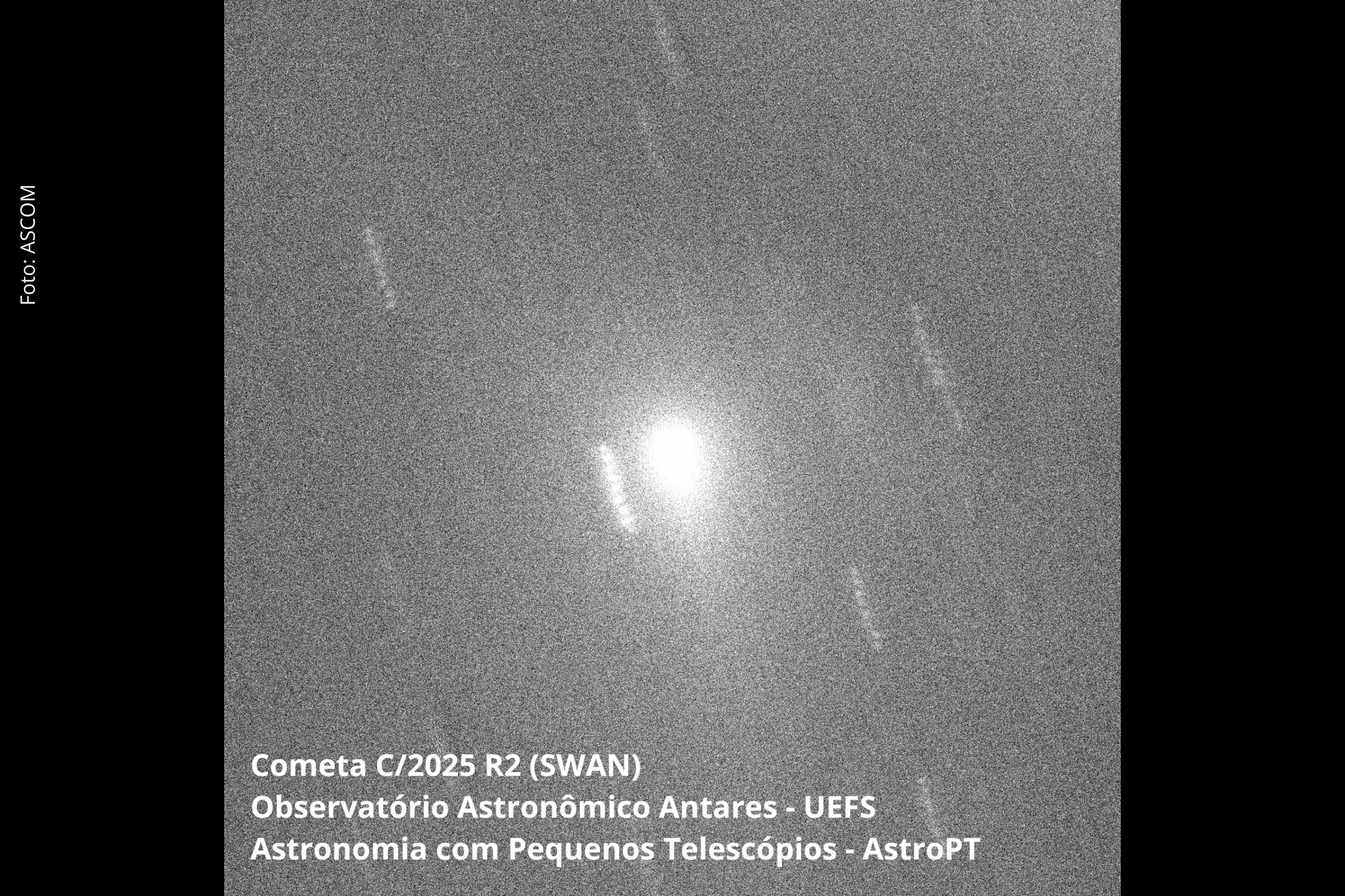 Observatório Antares da UEFS monitora o cometa C/2025 R2 (SWAN) descoberto pela NASA