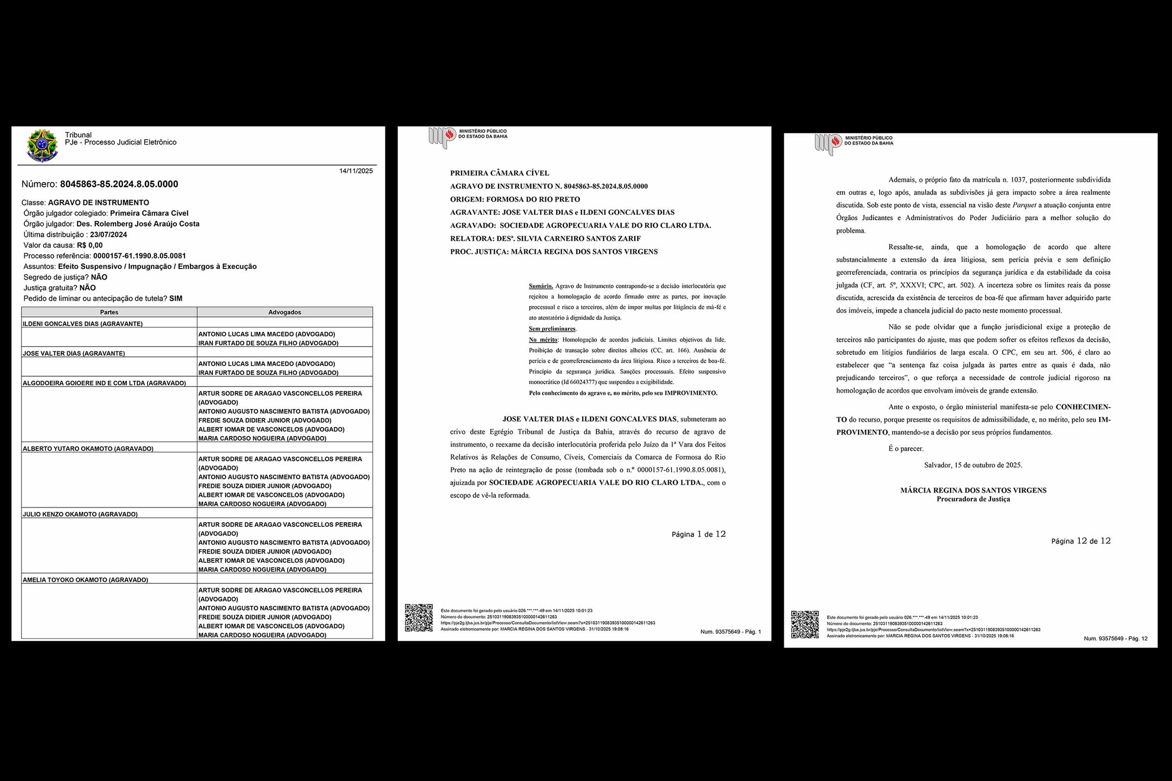 Parecer do MPBA reforça risco a terceiros e expõe falhas históricas no Caso Faroeste: TJBA mantém rejeição de acordo bilionário sobre terras da antiga Fazenda São José