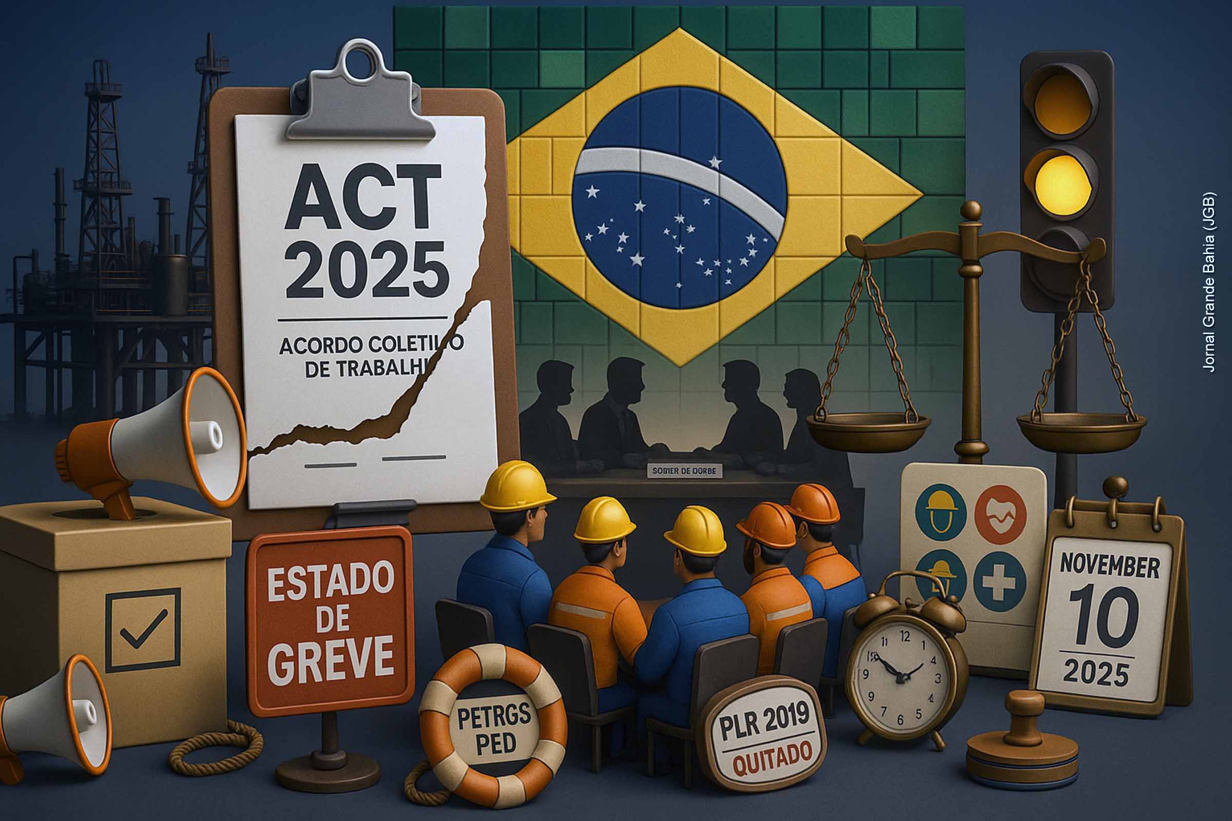 A categoria petroleira rejeitou a contraproposta de ACT da Petrobrás e aprovou estado de greve nacional. A FUP pressiona por soluções para o déficit da Petros, condições dignas de trabalho e defesa da soberania energética. Também foi aprovada a quitação da PLR 2019, encerrando impasse histórico e reafirmando a unidade sindical diante de um cenário de disputa entre custos corporativos e direitos trabalhistas.