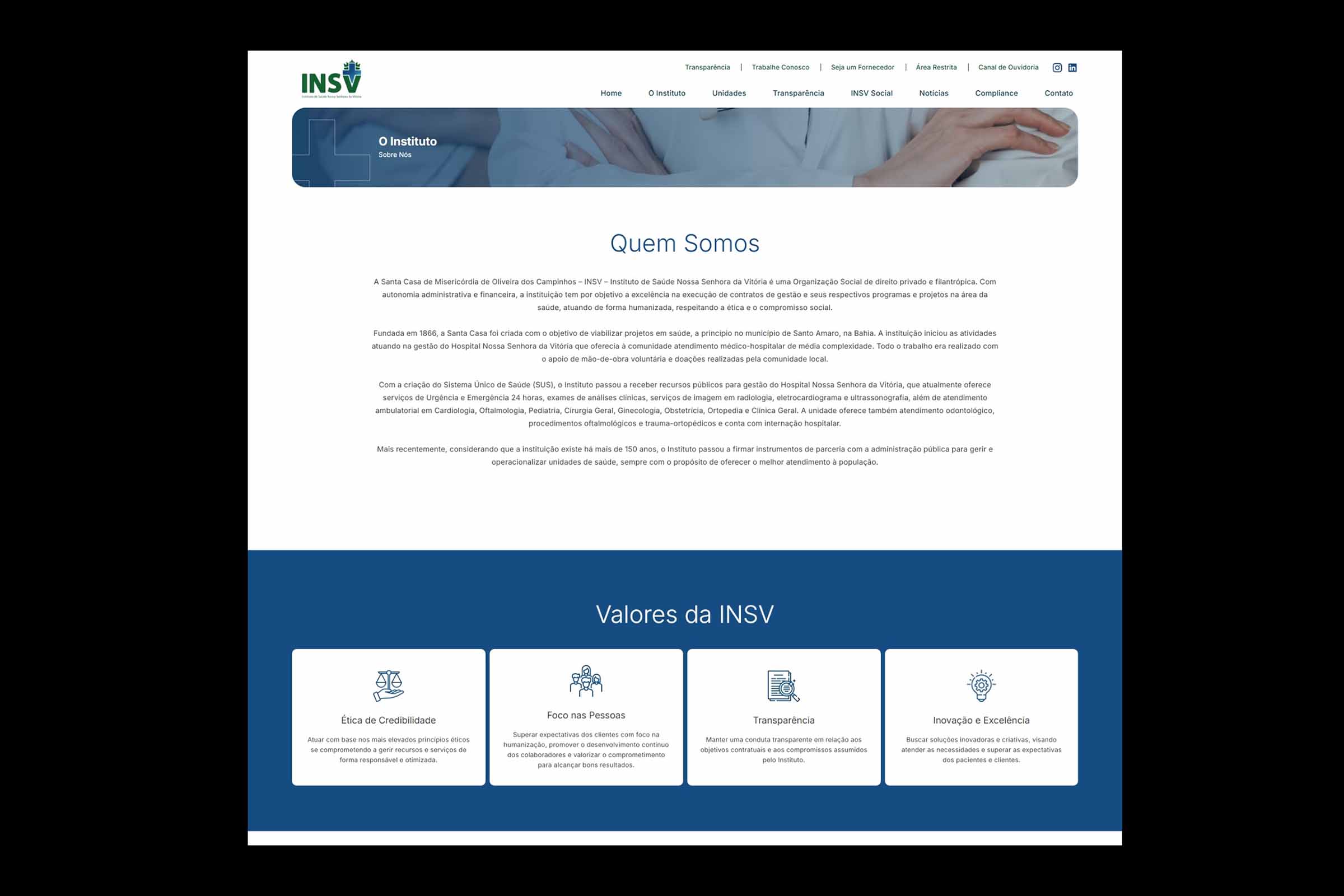 Santa Casa de Misericórdia de Oliveira dos Campinhos consolida 159 anos de atuação em saúde pública na Bahia com gestão filantrópica e expansão de serviços por meio do INSV