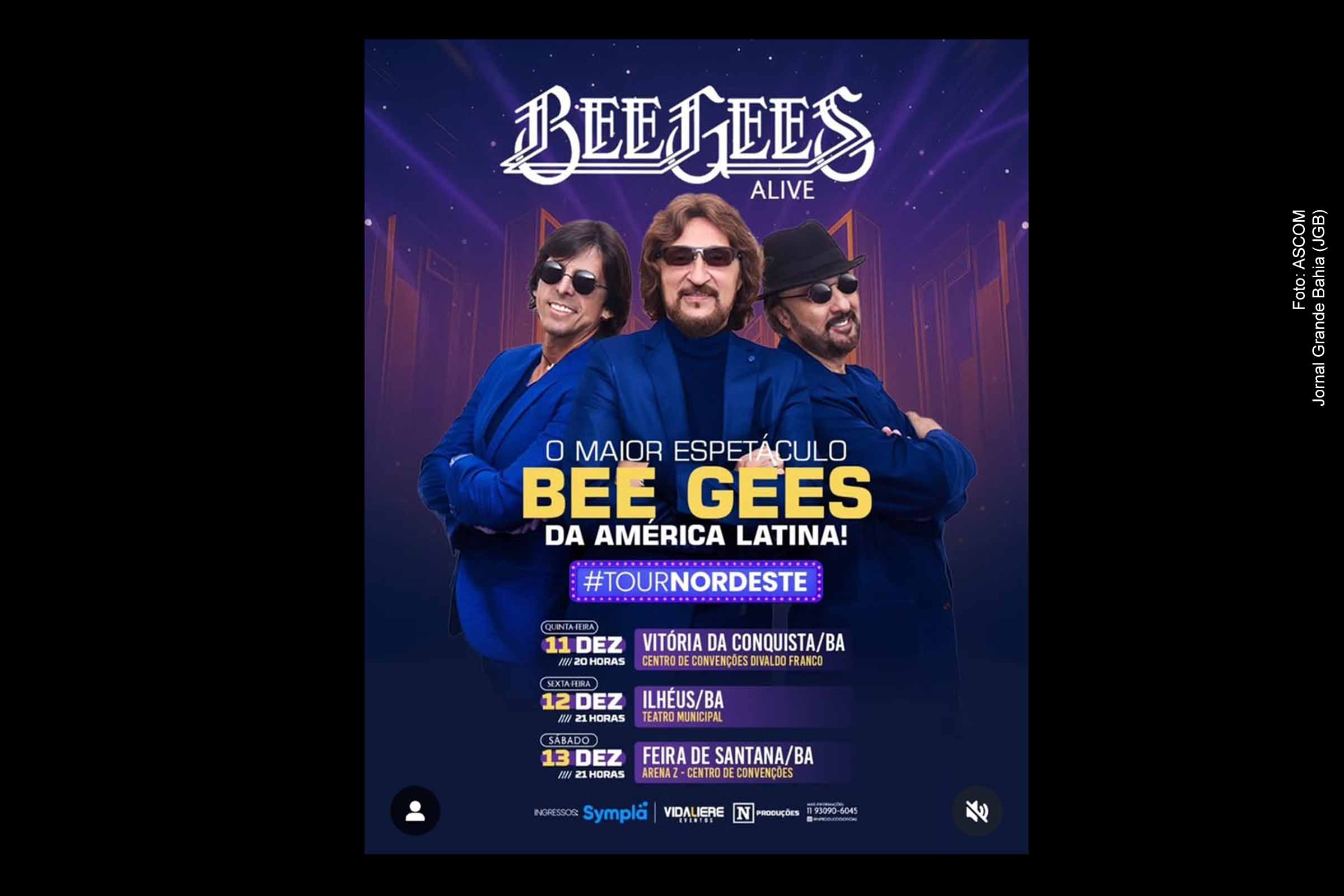 O Maior espetáculo Bee Gees da América Latina chega à Bahia em dezembro de 2025 com turnê especial; Feira de Santana está no circuito