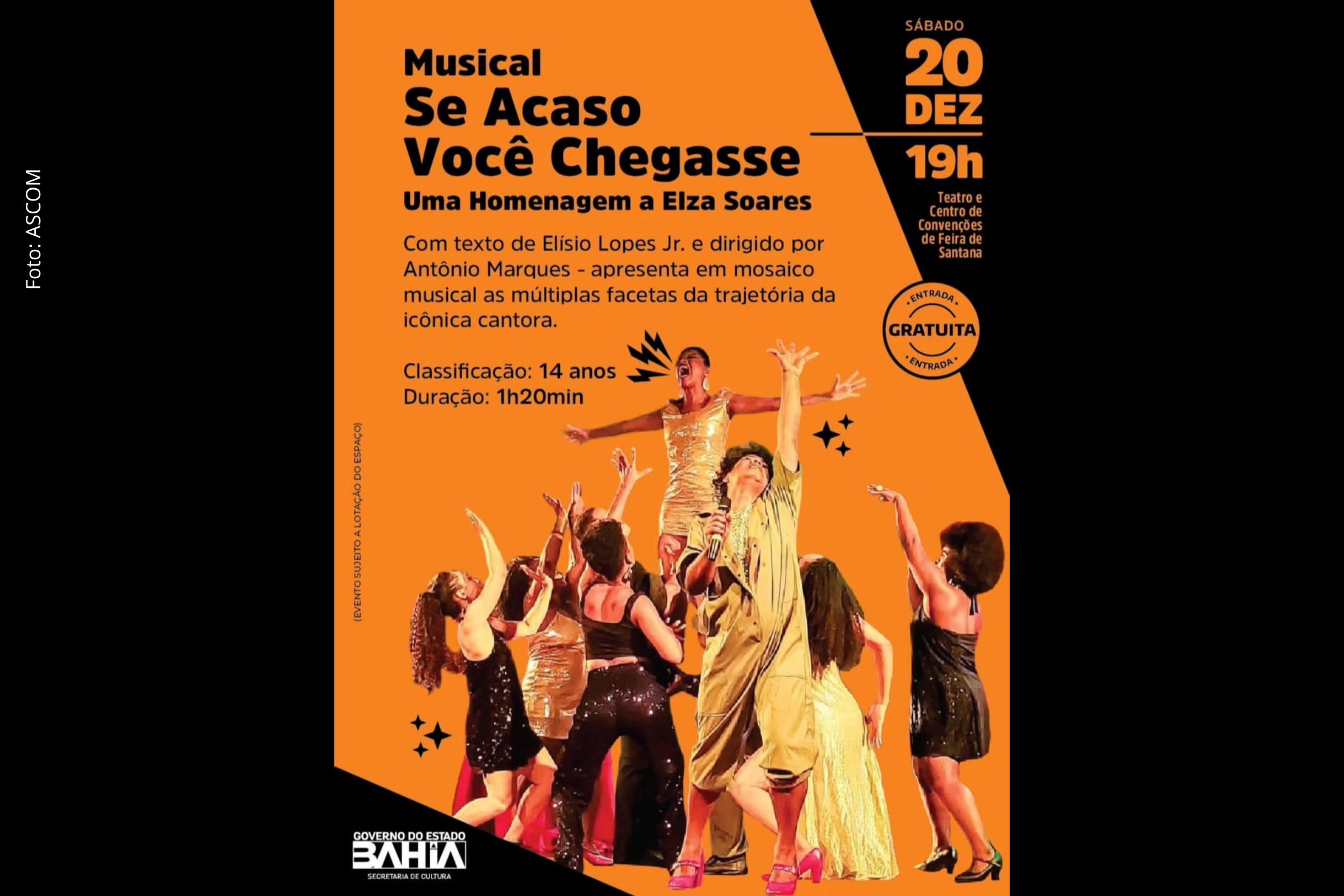 Espetáculo integra programação cultural da Secult/BA e destaca trajetória artística da cantora brasileira.