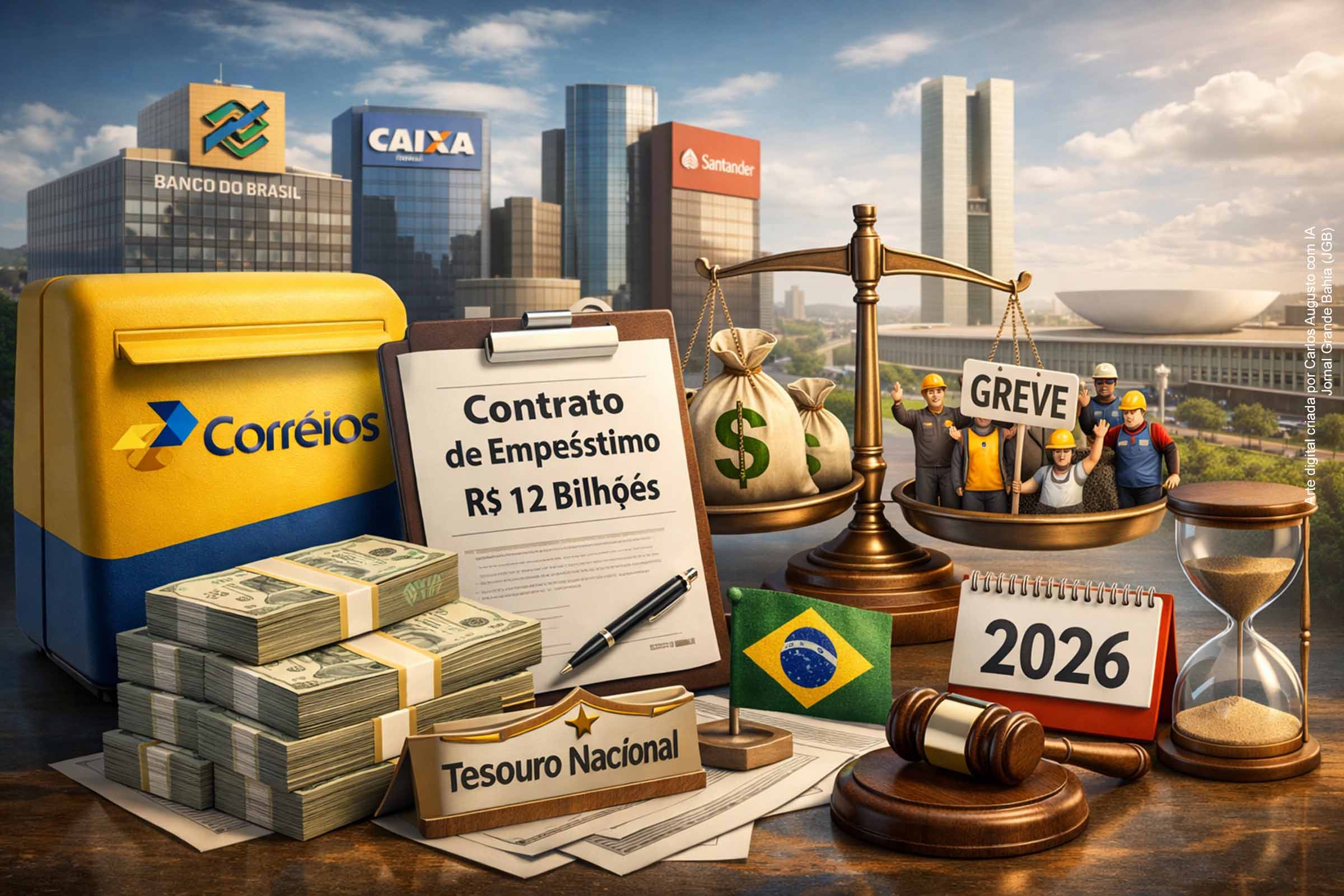 Correios assinam contrato de empréstimo de R$ 12 bilhões com cinco bancos e garantias do Tesouro Nacional