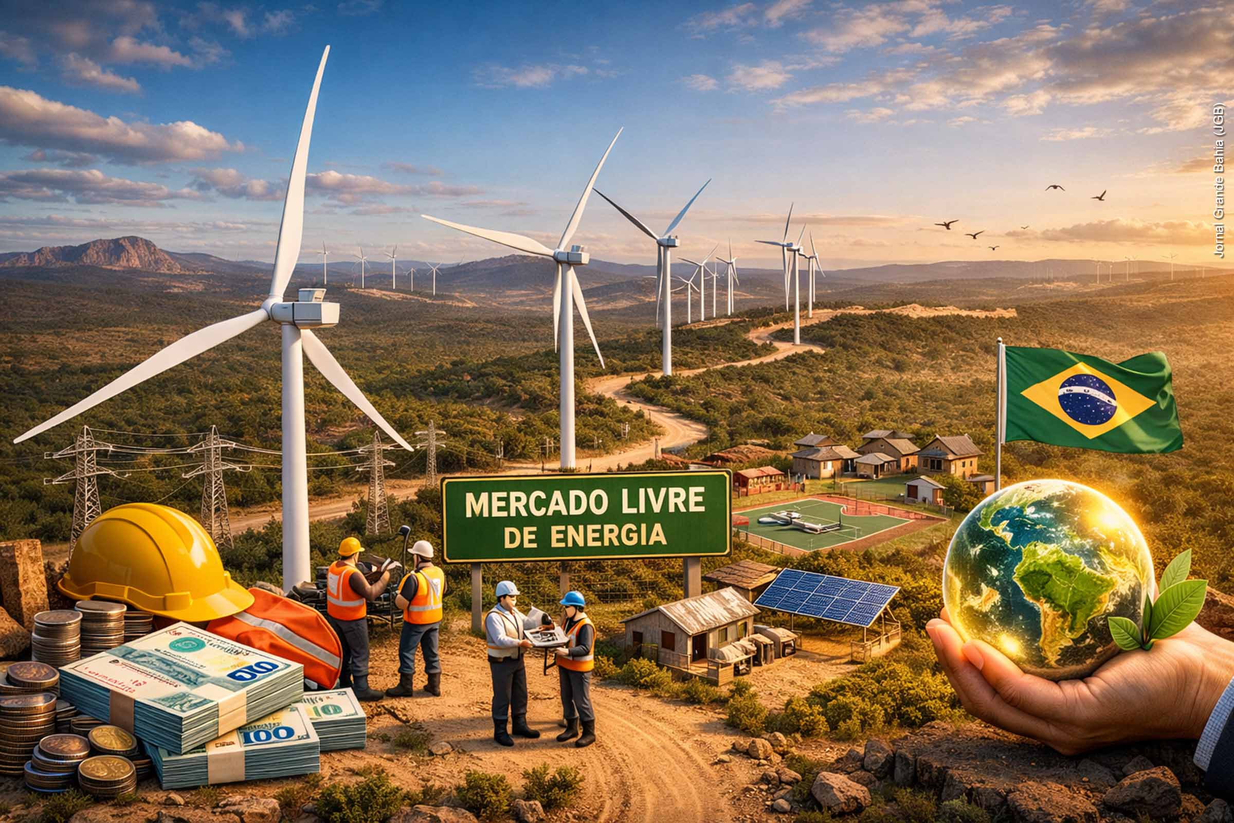 A ENGIE iniciou a operação comercial total do Conjunto Eólico Serra do Assuruá, em Gentio do Ouro (BA), maior projeto eólico onshore do grupo no mundo. Com 846 MW de capacidade instalada e investimento de R$ 6 bilhões, o empreendimento reforça a matriz renovável brasileira, gera energia para o Mercado Livre e impulsiona empregos, infraestrutura social e desenvolvimento regional.