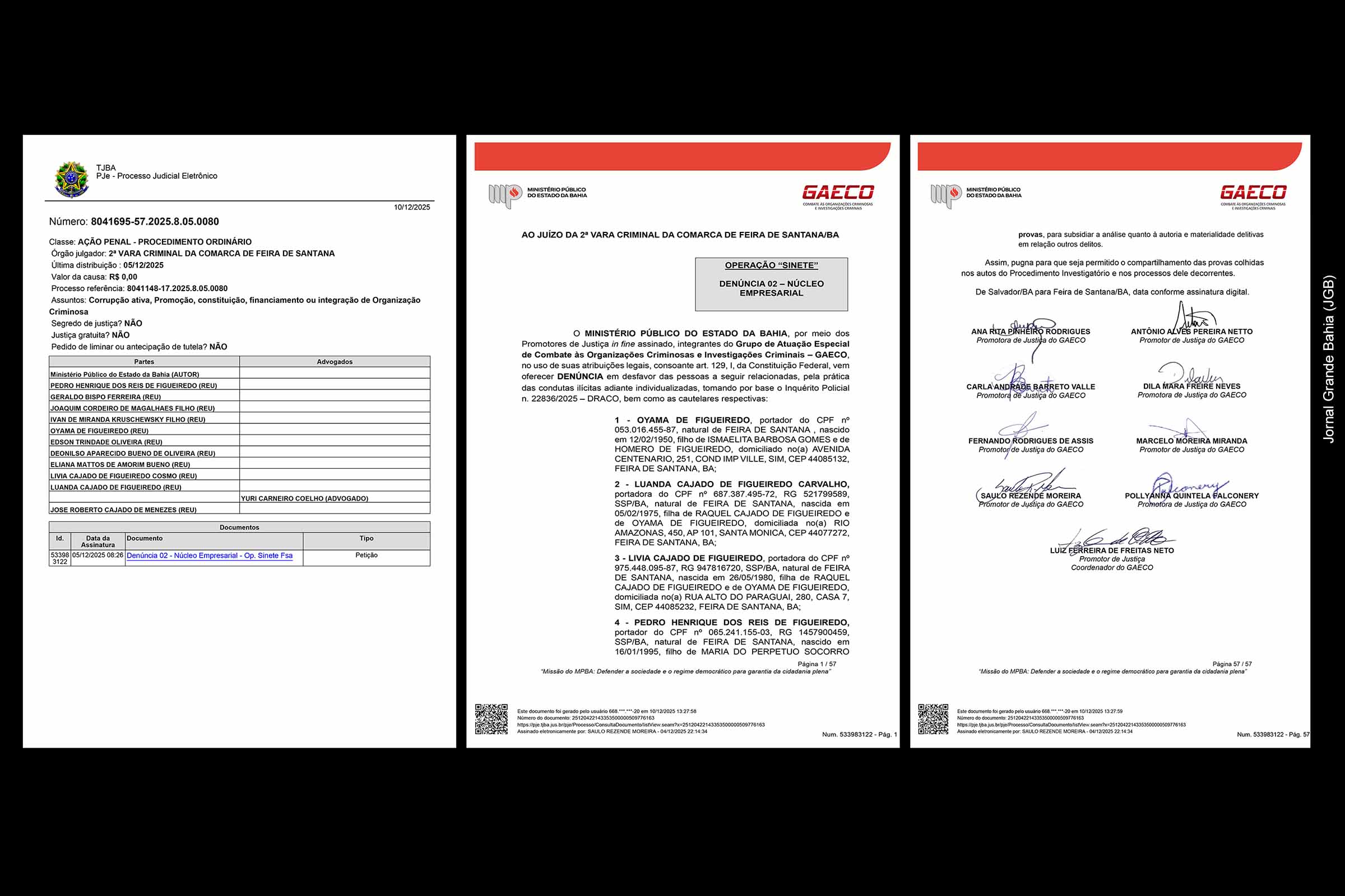 Exclusiva: MPBA denuncia Núcleo Empresarial da Operação Sinete e detalha papéis de 11 acusados em esquema de grilagem e fraude imobiliária